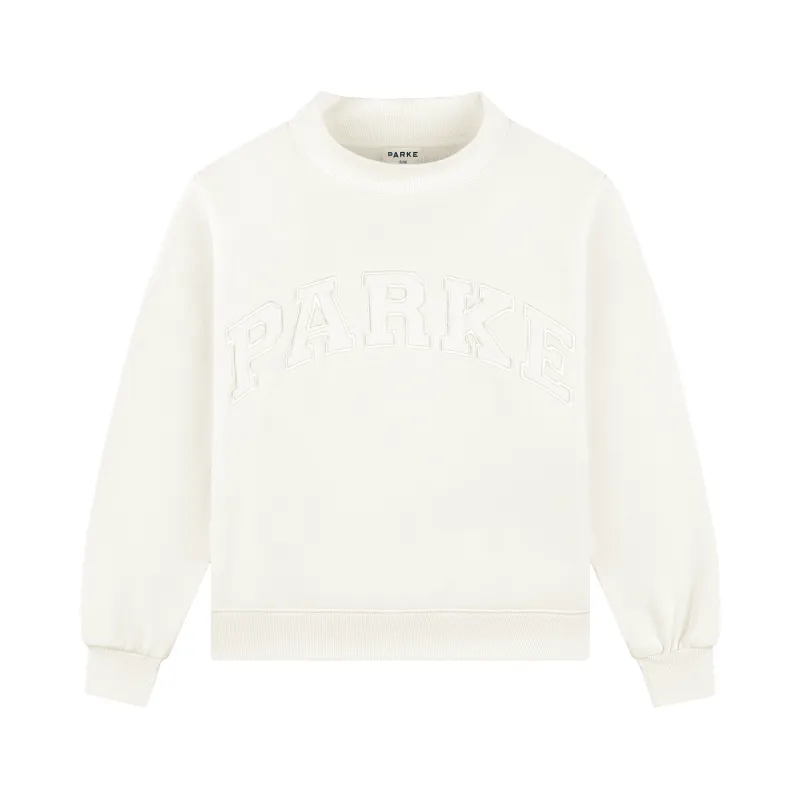 Bridal Varsity Mockneck - Pearl + White made by Parke Official
