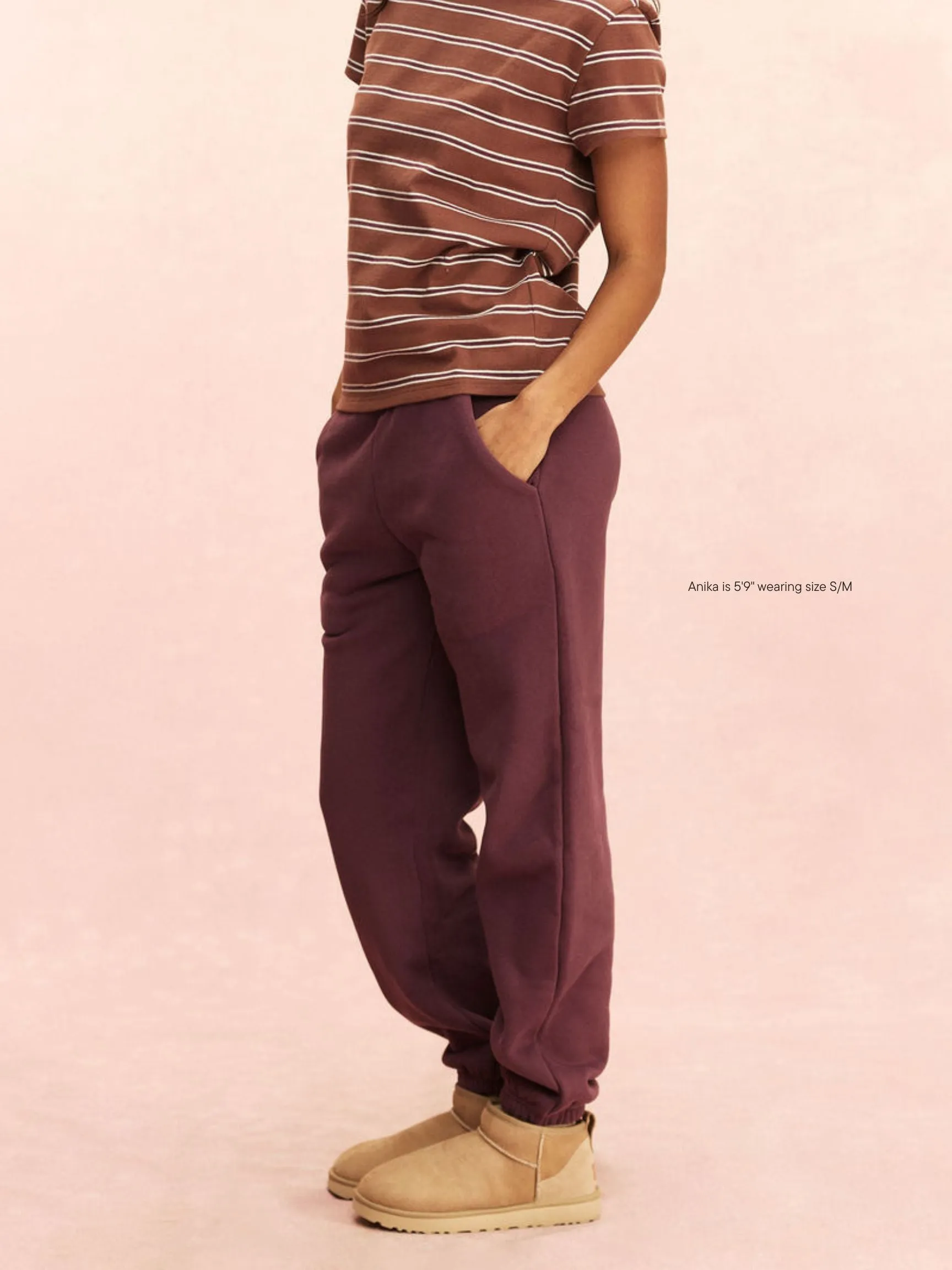 Drawstring Unisex Sweatpants - Eggplant sold by Parke Official product image thumbnail 3