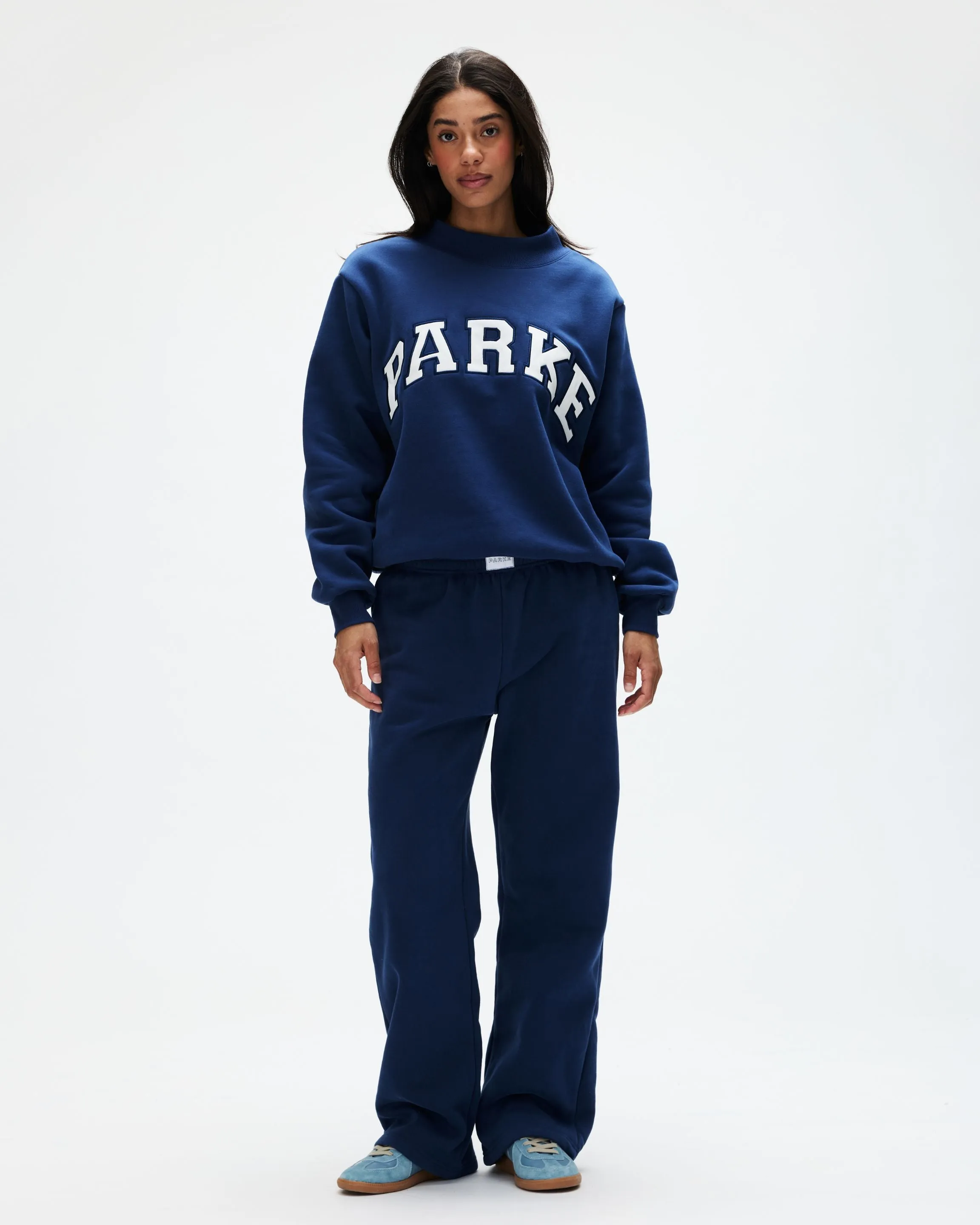 Varsity Mockneck - Denim + White sold by Parke Official product image thumbnail 2