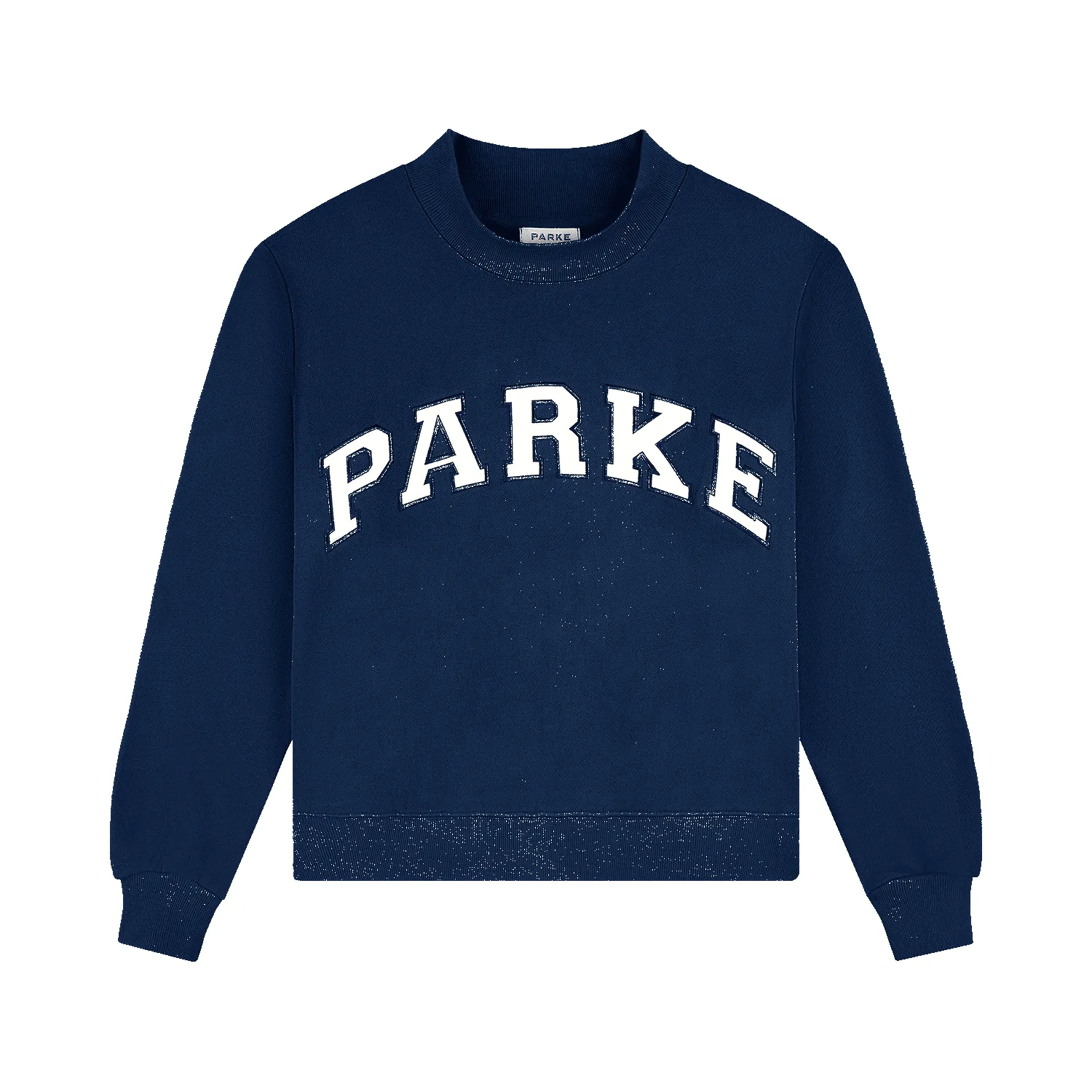 Varsity Mockneck - Denim + White sold by Parke Official