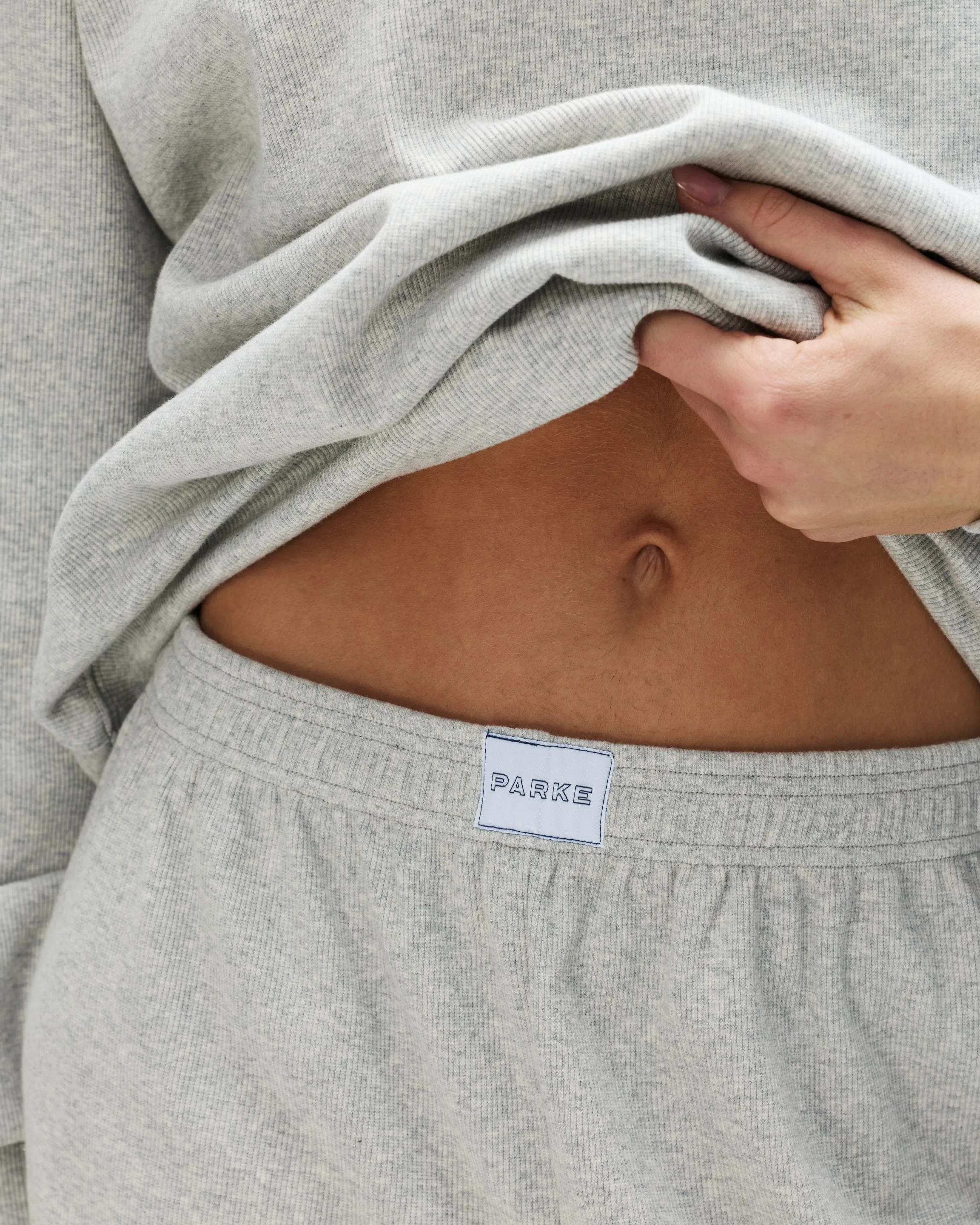 Ribbed Cotton Boxer Pant - Grey sold by Parke Official product image thumbnail 5
