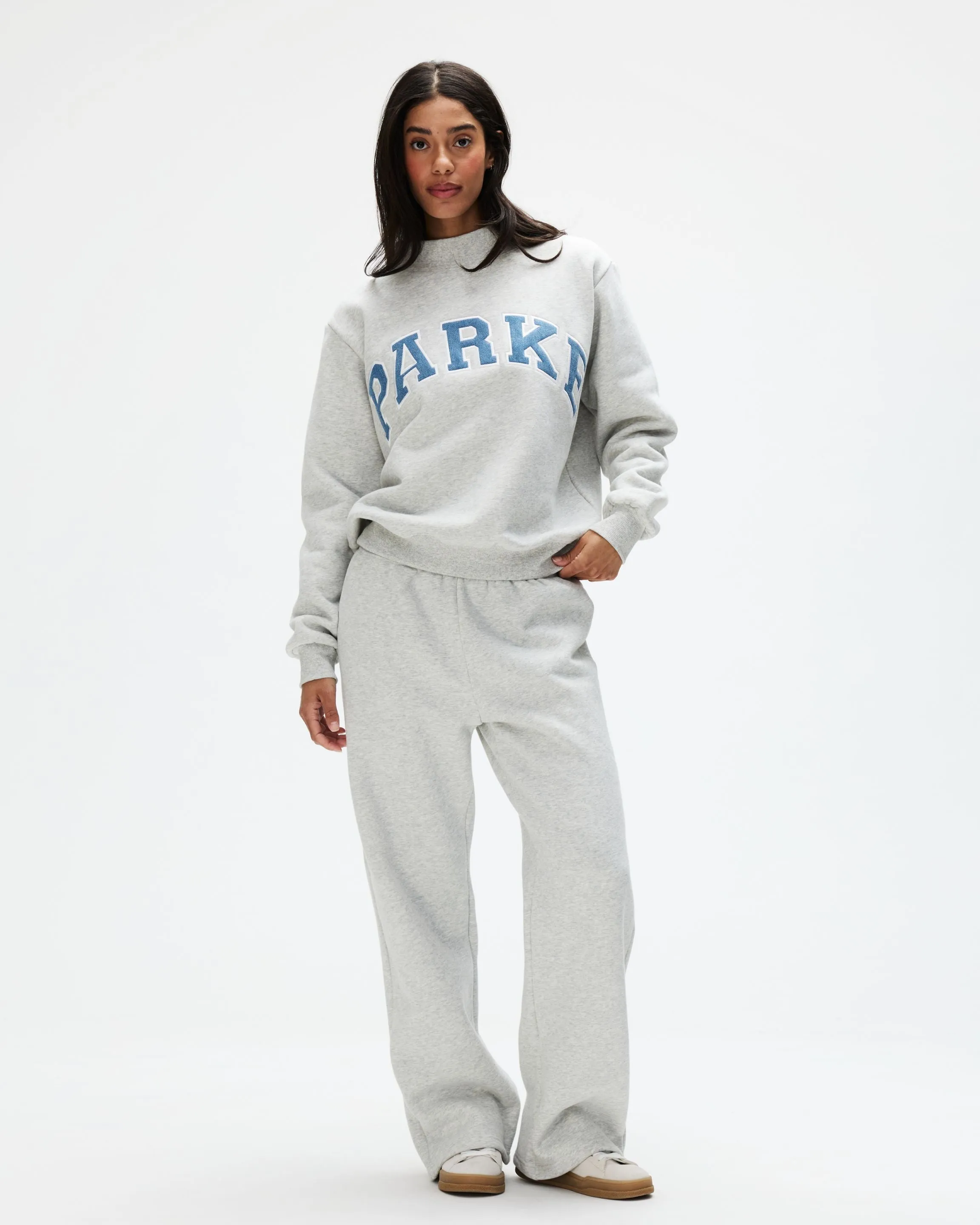 Vintage Denim Varsity Mockneck - Classic Grey + Vintage Denim sold by Parke Official product image thumbnail 2