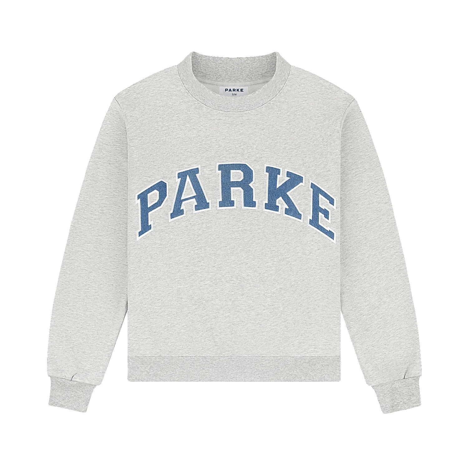 Vintage Denim Varsity Mockneck - Classic Grey + Vintage Denim sold by Parke Official