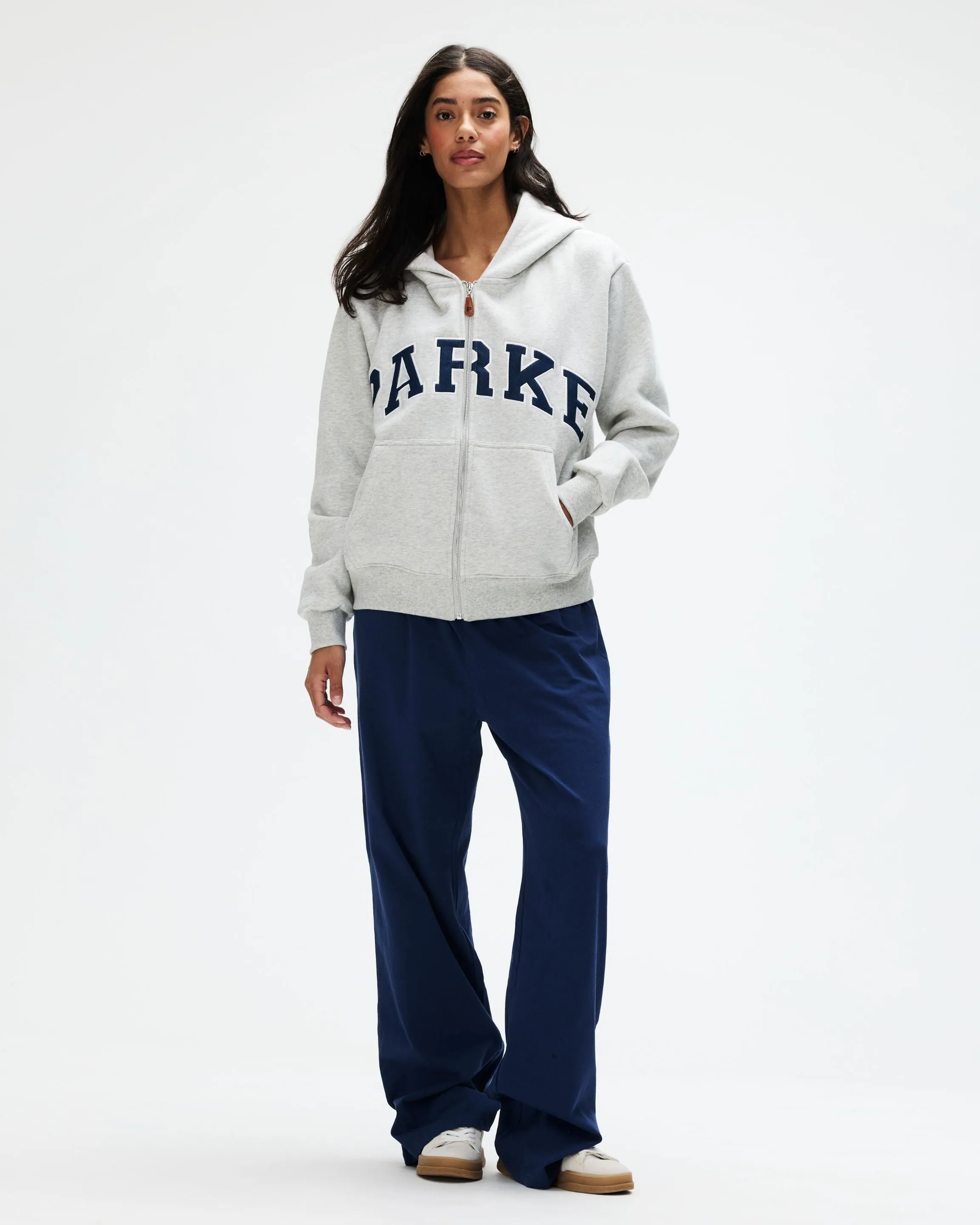 OG Varsity Zip Up Hoodie - Classic Grey + Denim sold by Parke Official product image thumbnail 2
