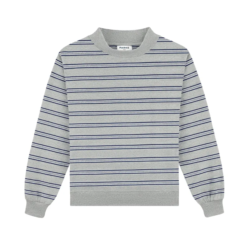 Striped Mockneck Pullover - Core Stripe made by Parke Official