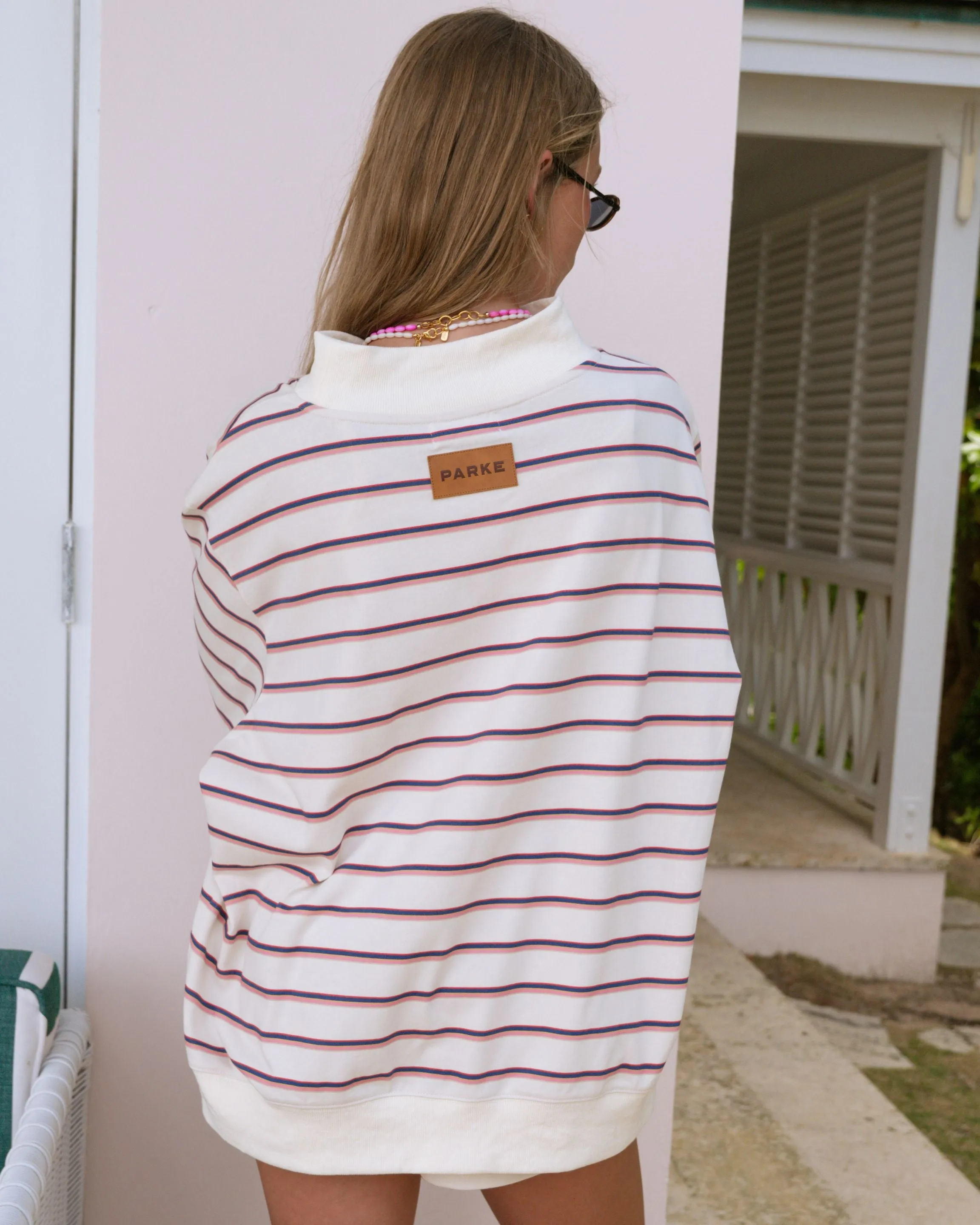 Striped Mockneck Pullover - Summerland Stripe sold by Parke Official product image thumbnail 4