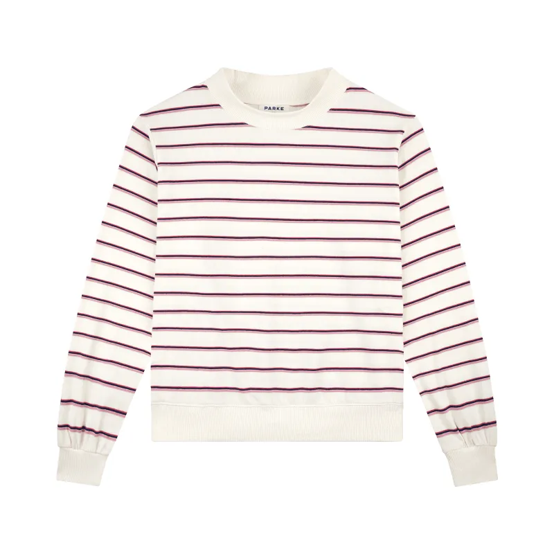 Striped Mockneck Pullover - Summerland Stripe made by Parke Official