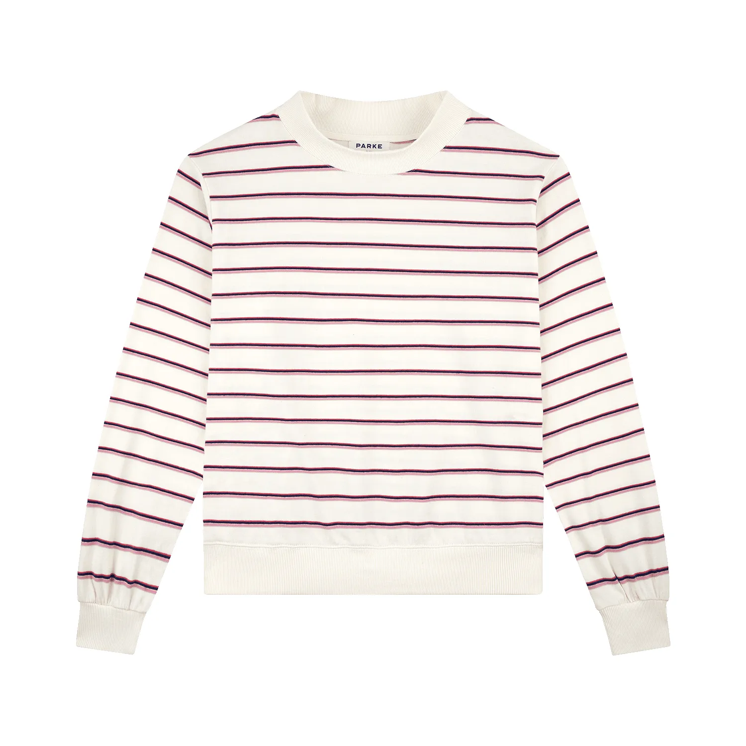Striped Mockneck Pullover - Summerland Stripe sold by Parke Official
