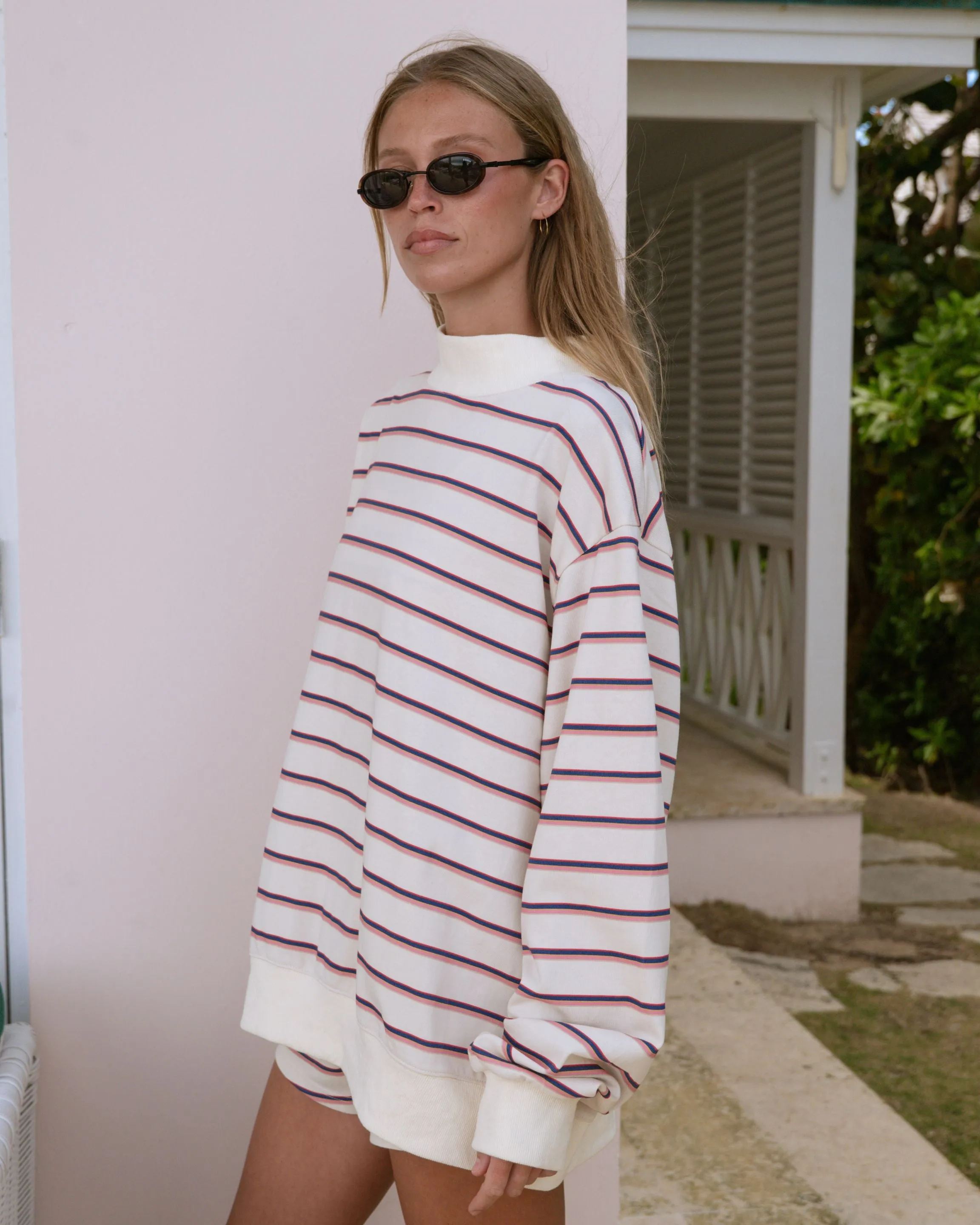 Striped Mockneck Pullover - Summerland Stripe sold by Parke Official product image thumbnail 2
