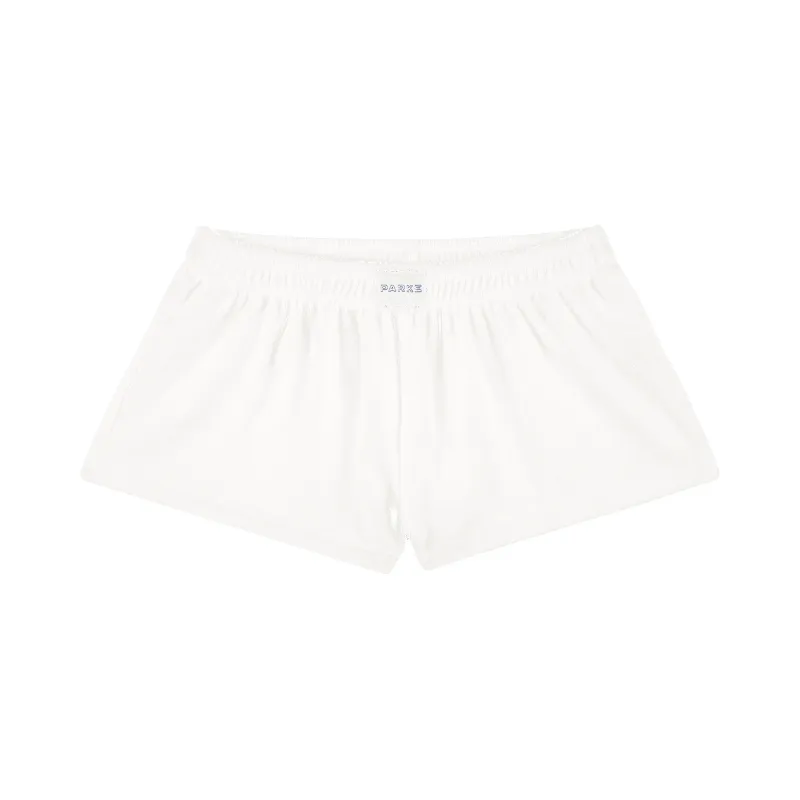Towel Terry Boxer Shorts - White made by Parke Official
