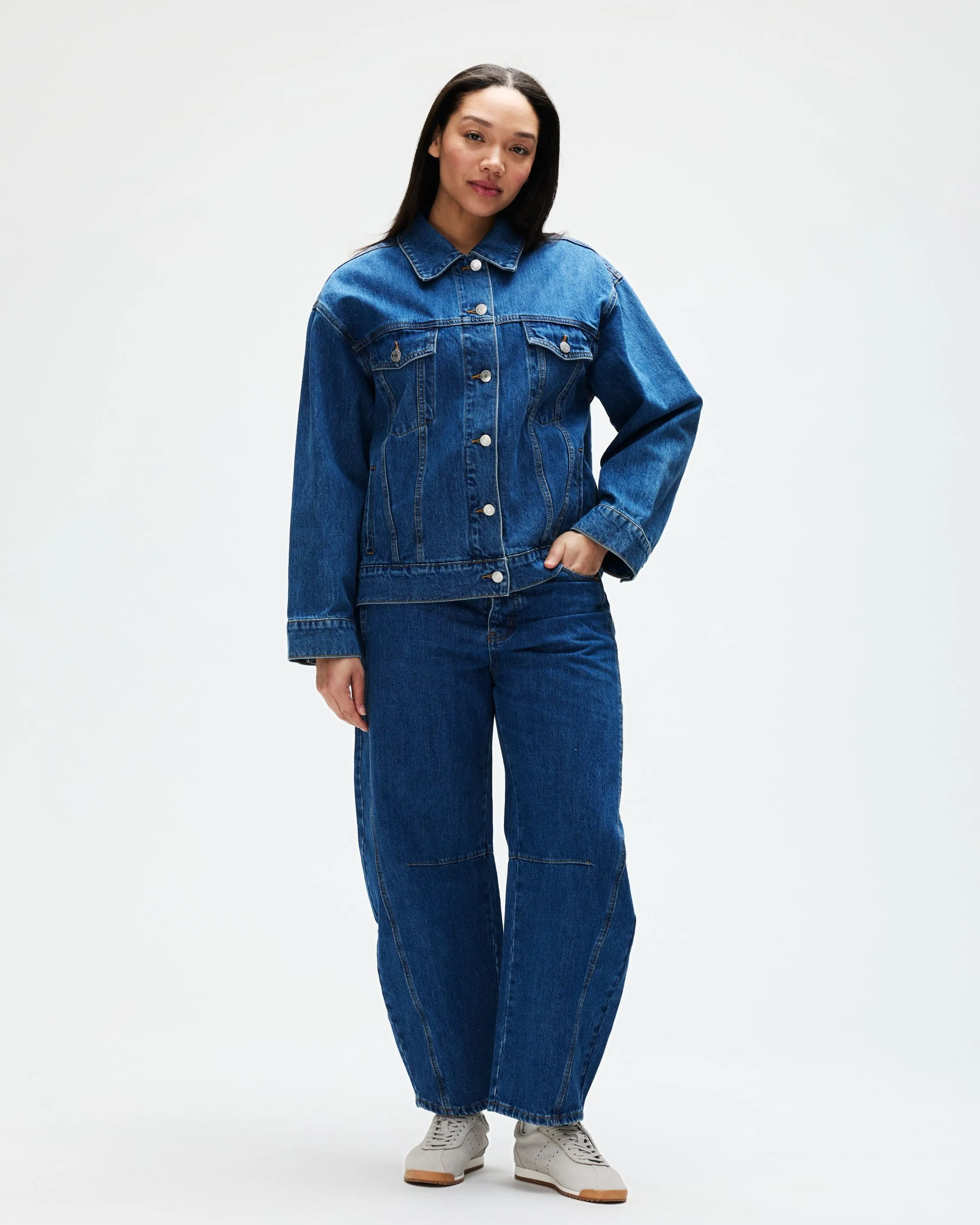 Oversized Denim Jacket - Medium Wash sold by Parke Official product image thumbnail 2