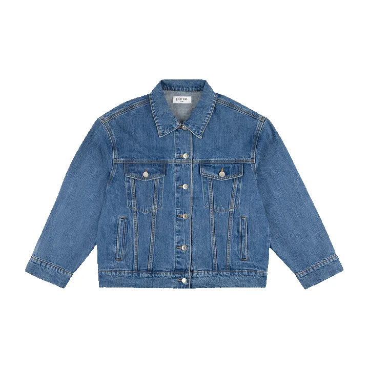 Oversized Denim Jacket - Medium Wash sold by Parke Official