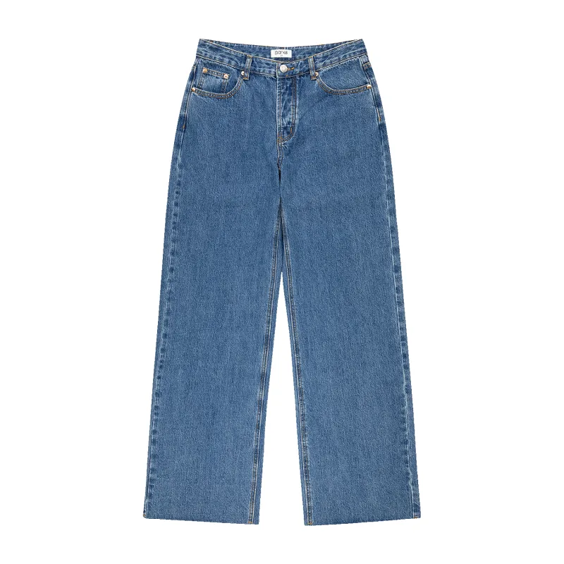 Low Rise Baggy Jeans - Medium Wash made by Parke Official