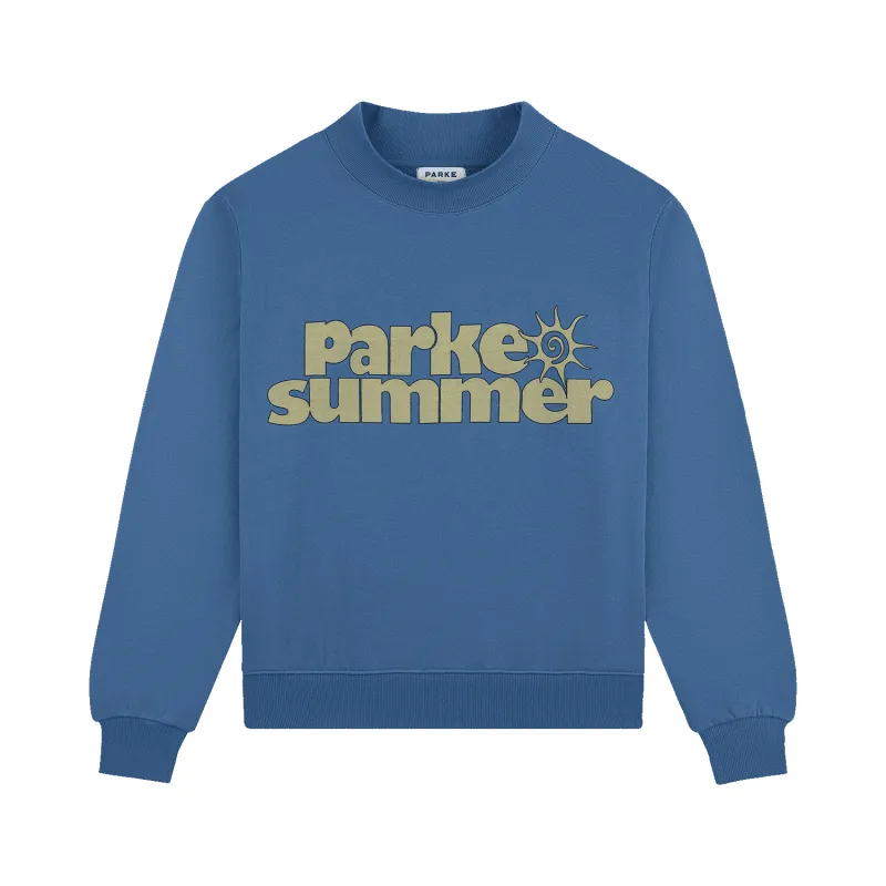 Graphic Mockneck - Washed Indigo made by Parke Official