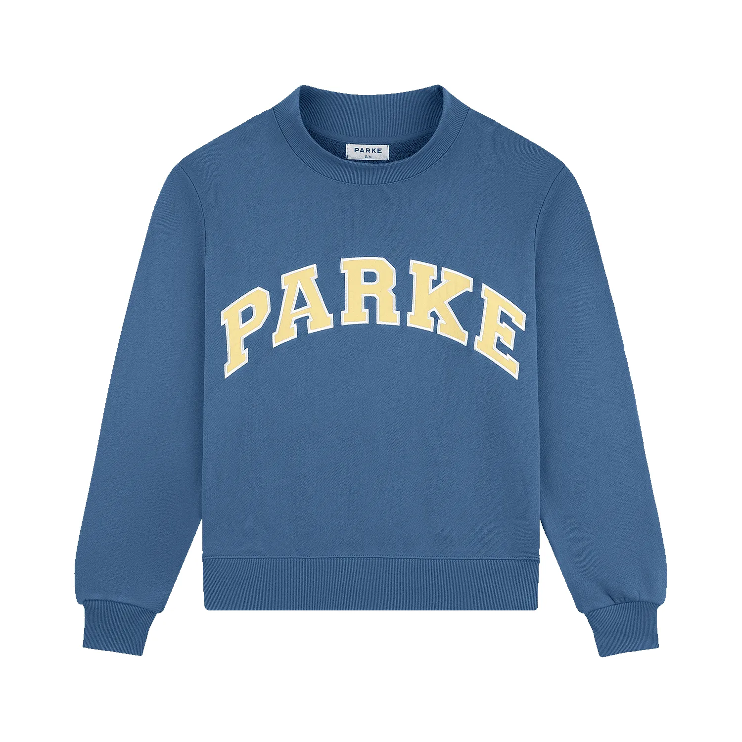 Varsity Mockneck - Washed Indigo + Peel sold by Parke Official