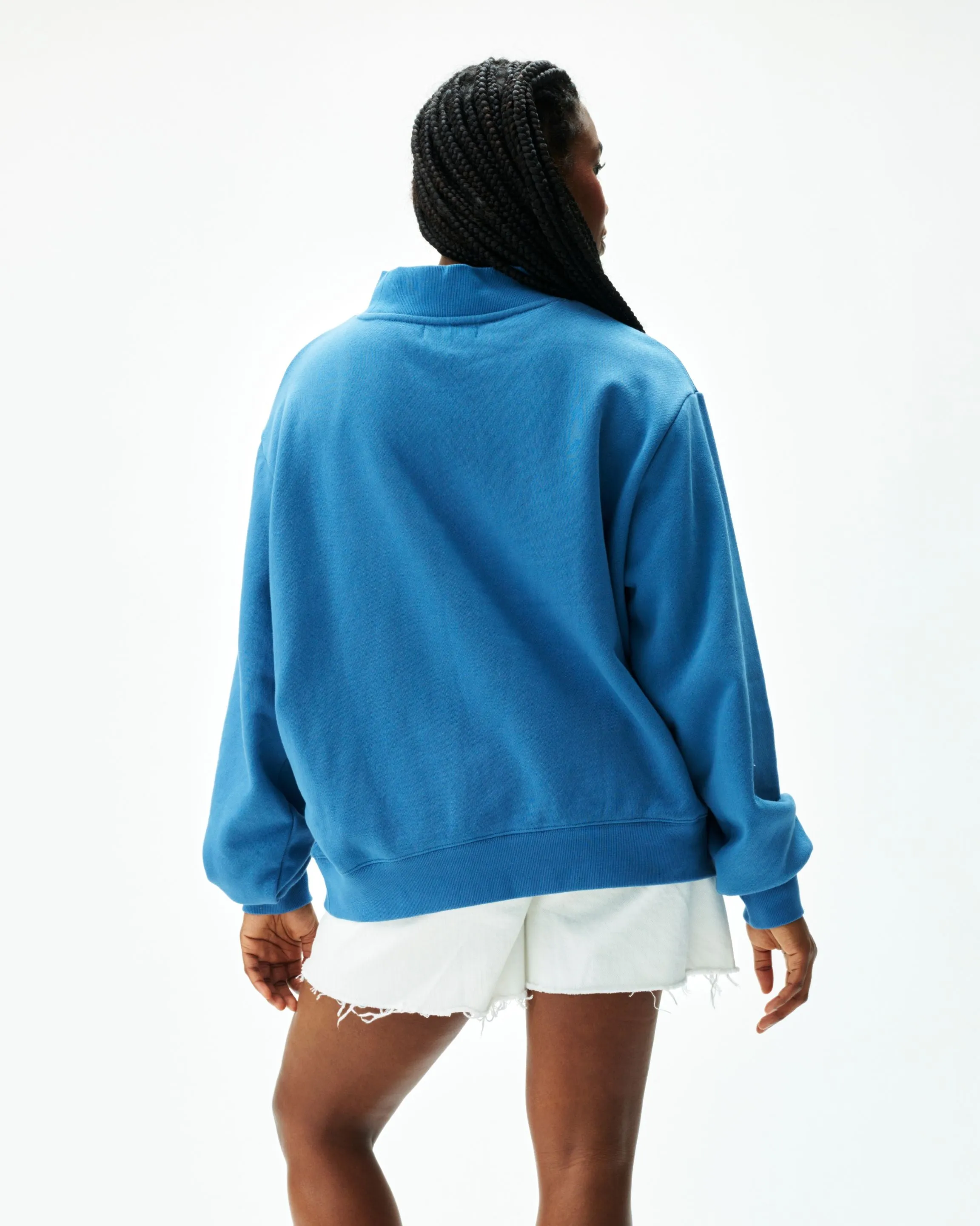 Varsity Mockneck - Washed Indigo + Peel sold by Parke Official product image thumbnail 4
