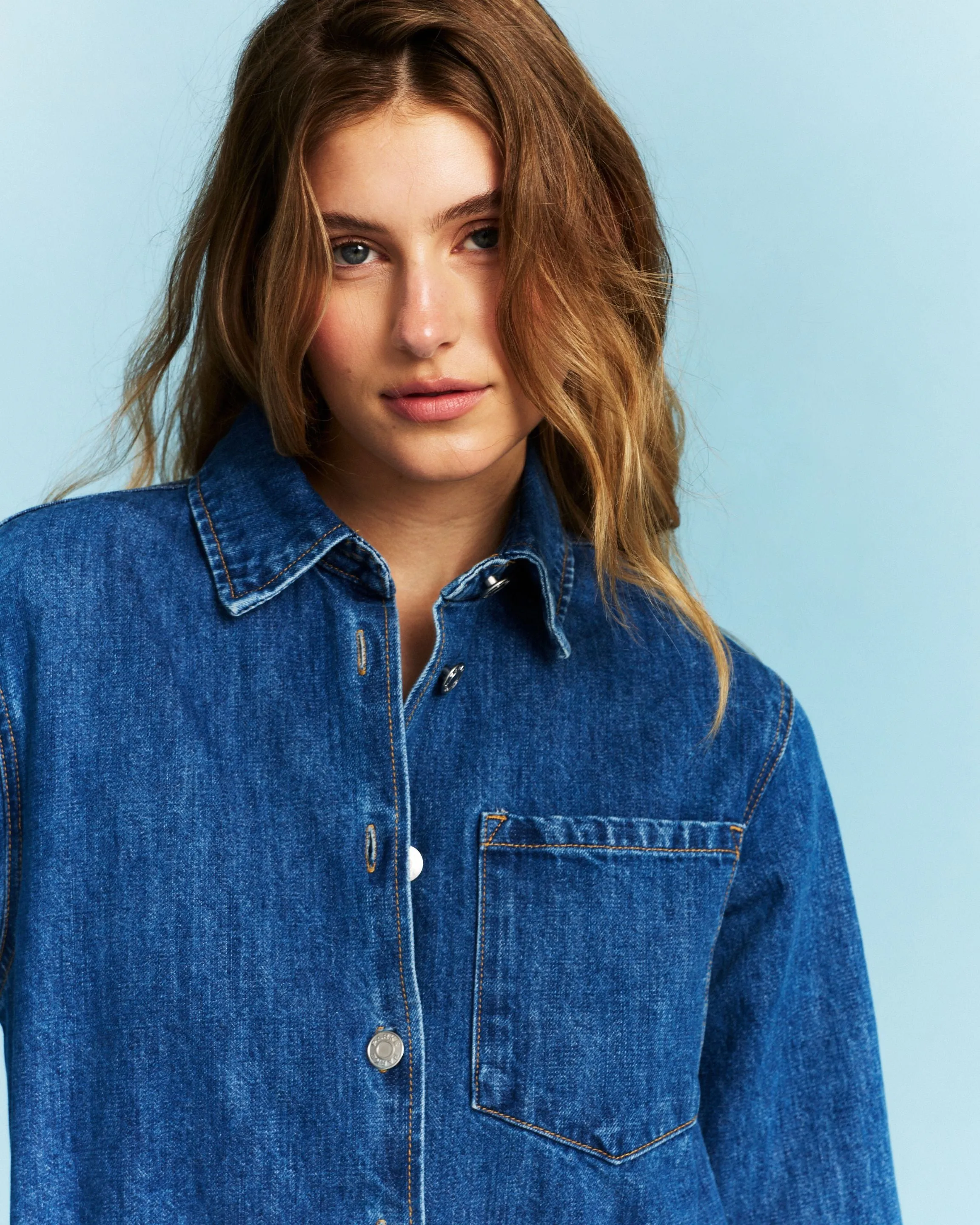 Long Sleeve Denim Romper - Medium Wash sold by Parke Official product image thumbnail 5