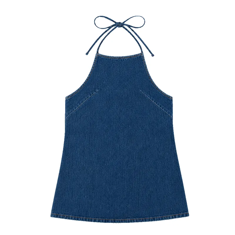 Halter Dress - Medium Wash made by Parke Official