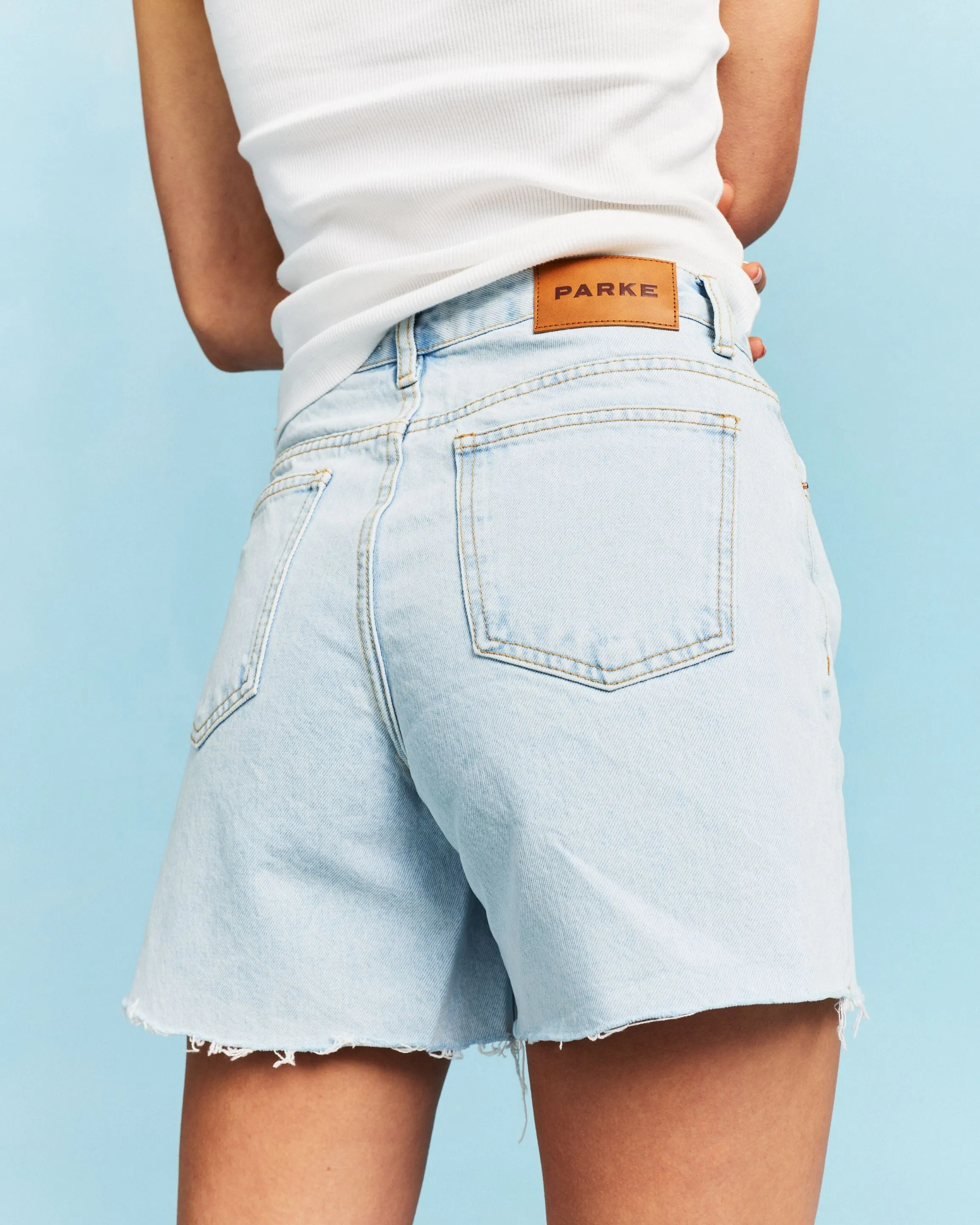 Long Baggy Shorts - Light Wash sold by Parke Official product image thumbnail 5