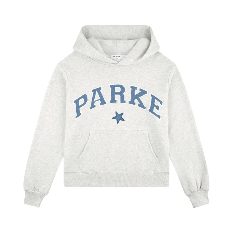 Vintage Star Varsity Hoodie - Heather Grey Star made by Parke Official