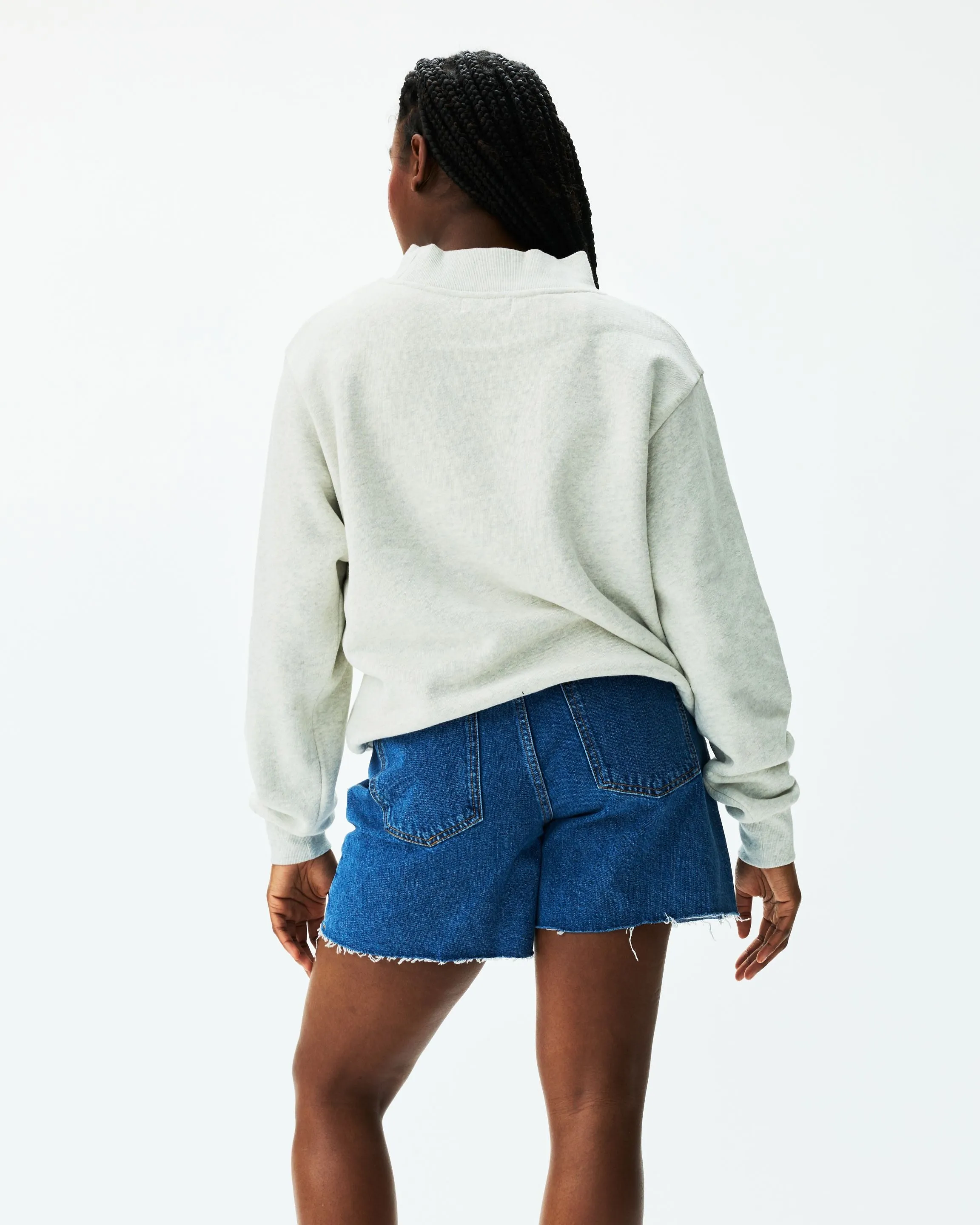 Heritage Parke OG Varsity Mockneck - Heather Grey + Denim sold by Parke Official product image thumbnail 4