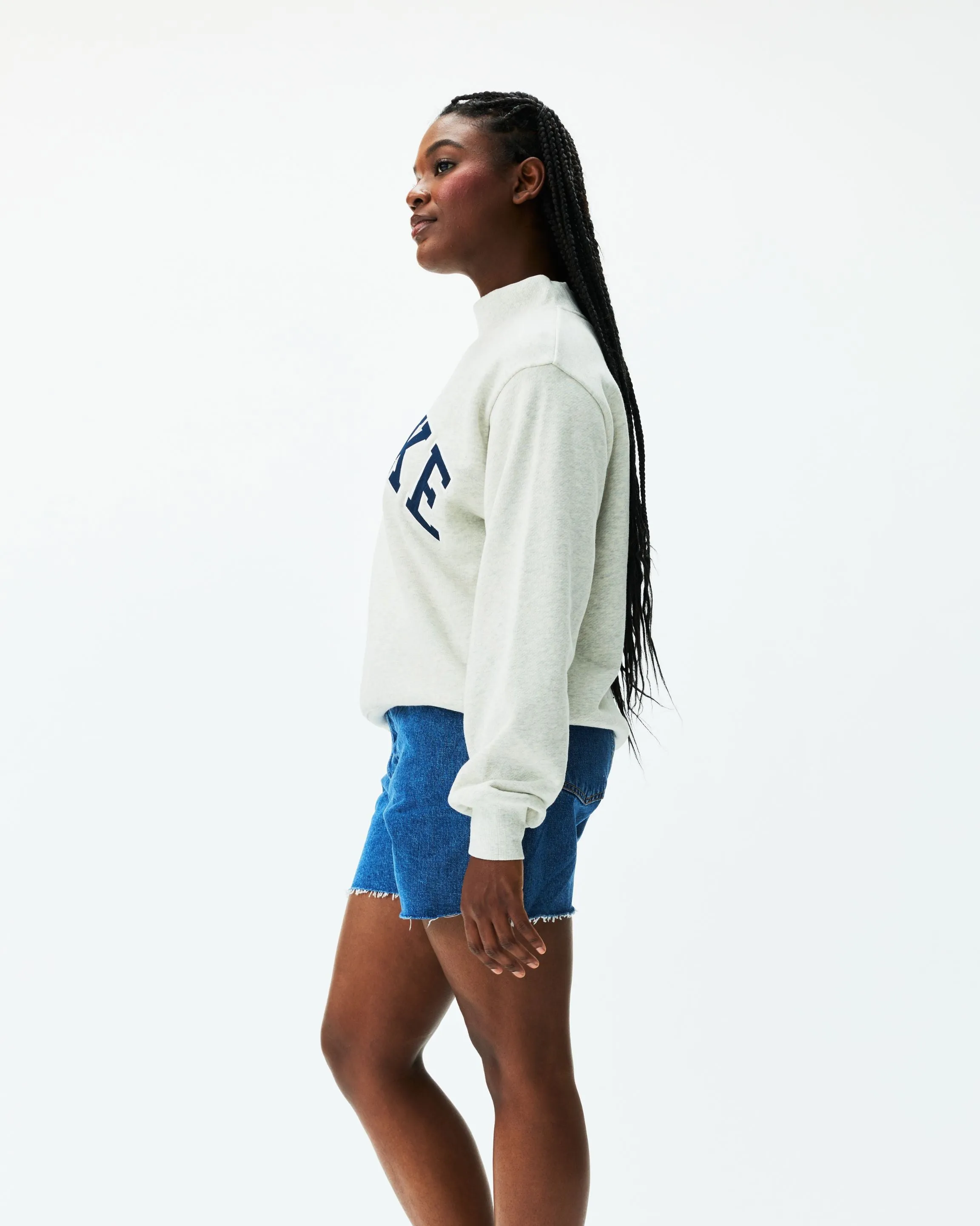 Heritage Parke OG Varsity Mockneck - Heather Grey + Denim sold by Parke Official product image thumbnail 3