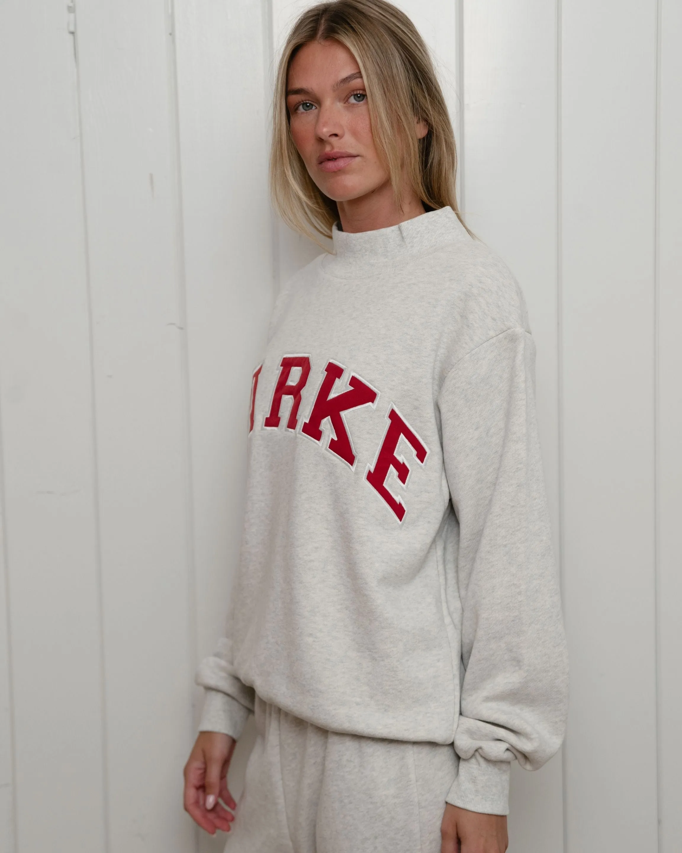 Sailboat Varsity Mockneck - Heather Grey + Sail sold by Parke Official product image thumbnail 3