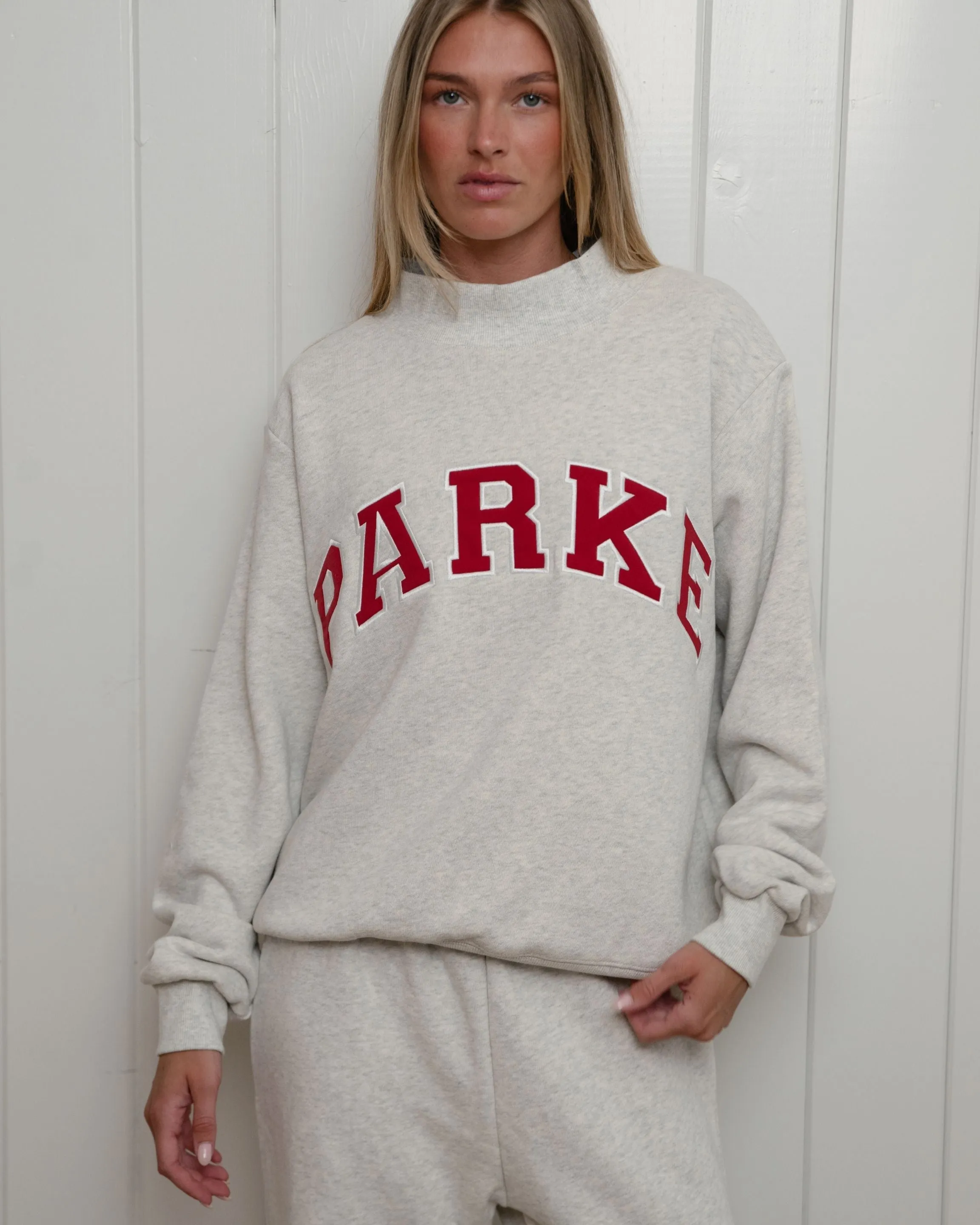Sailboat Varsity Mockneck - Heather Grey + Sail sold by Parke Official product image thumbnail 2
