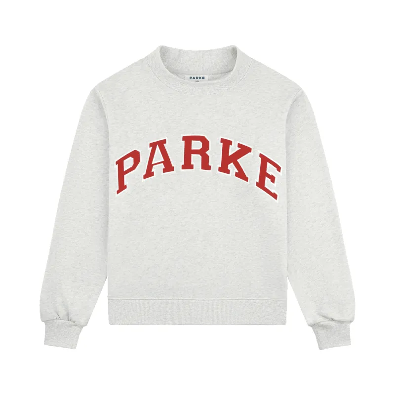 Sailboat Varsity Mockneck - Heather Grey + Sail made by Parke Official