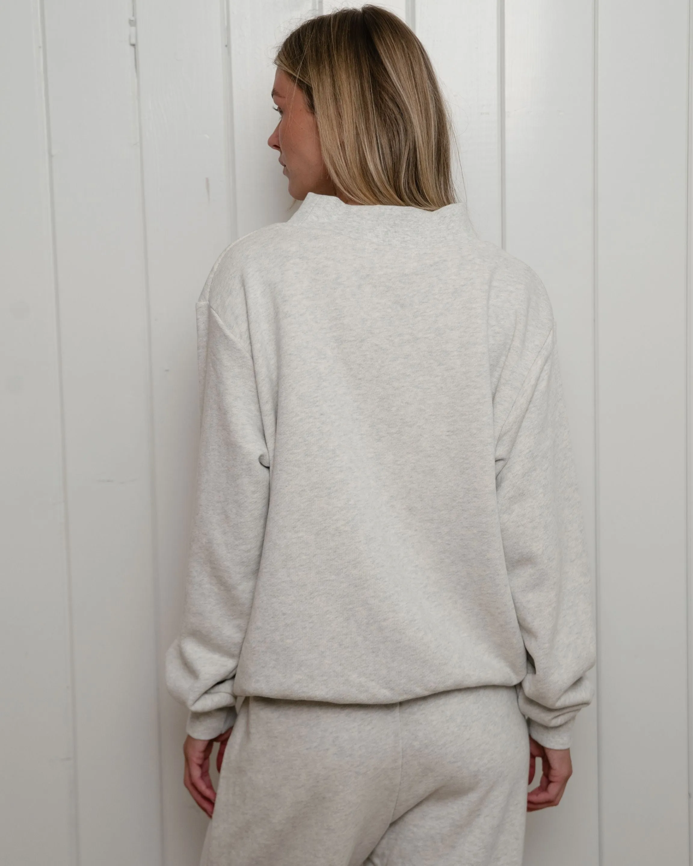 Sailboat Varsity Mockneck - Heather Grey + Sail sold by Parke Official product image thumbnail 4