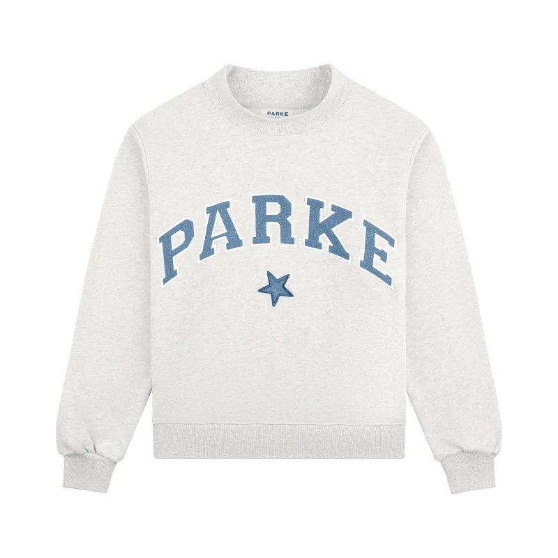 Vintage Star Varsity Mockneck - Heather Grey made by Parke Official