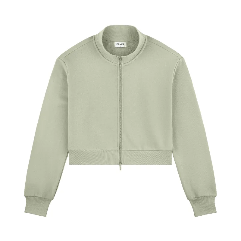 Zip Up Mockneck - Seafoam made by Parke Official