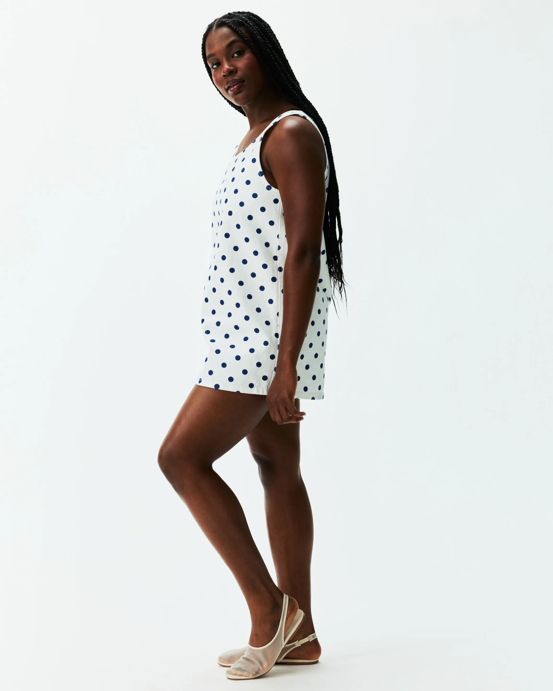 Polka Dot Mini Dress - White Polka Dot sold by Parke Official product image thumbnail 3