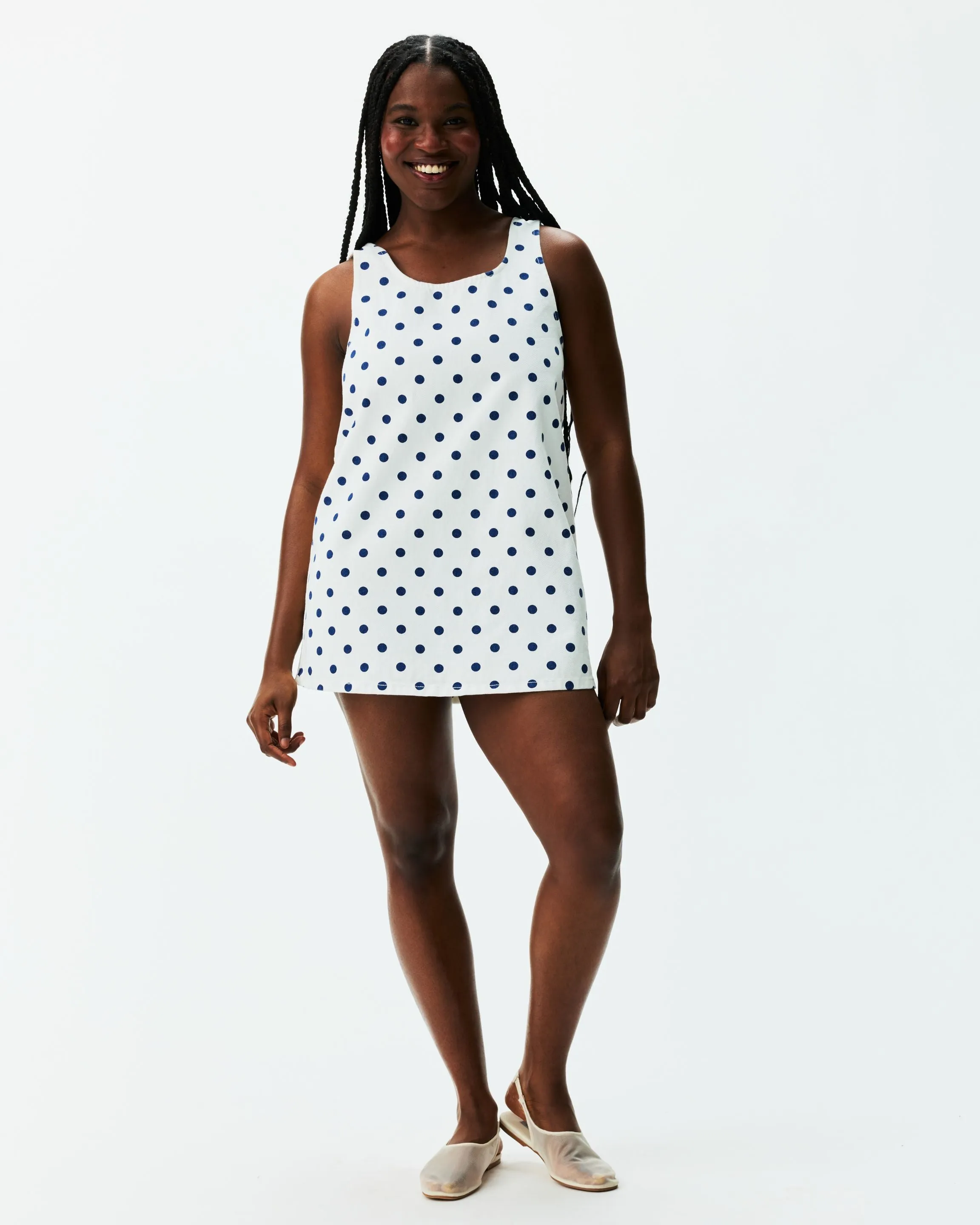 Polka Dot Mini Dress - White Polka Dot sold by Parke Official product image thumbnail 2