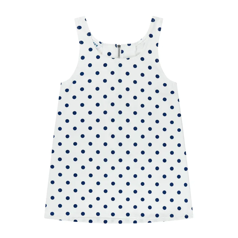 Polka Dot Mini Dress - White Polka Dot made by Parke Official