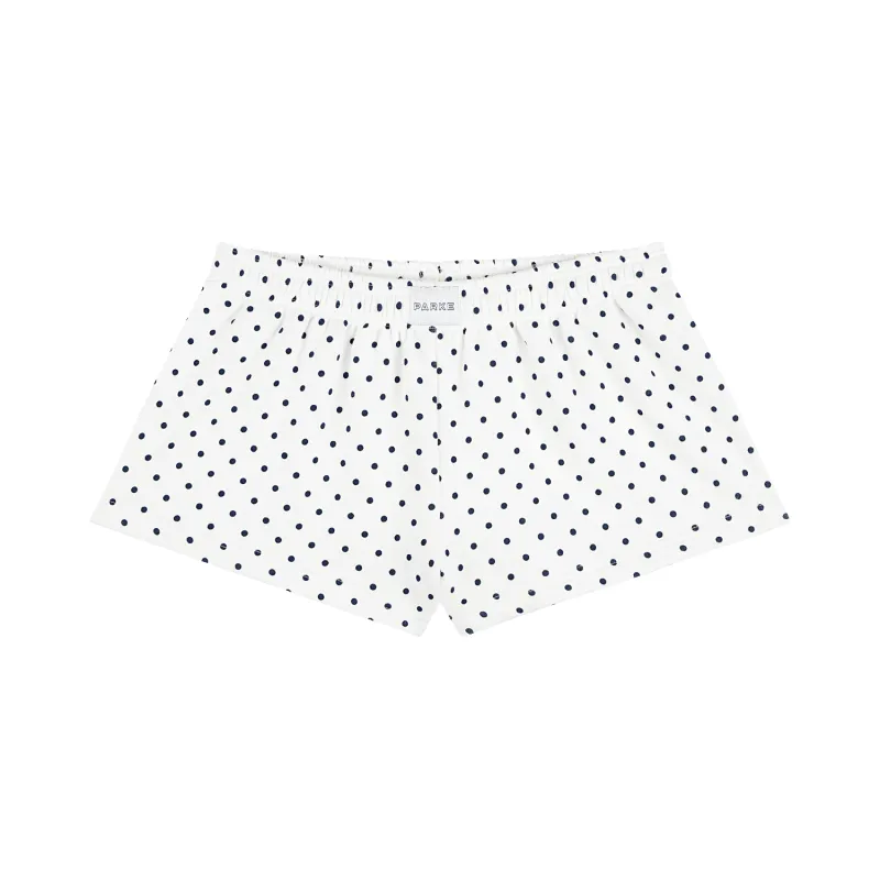 Preorder Boxer Sweatshorts - White Polka Dot made by Parke Official