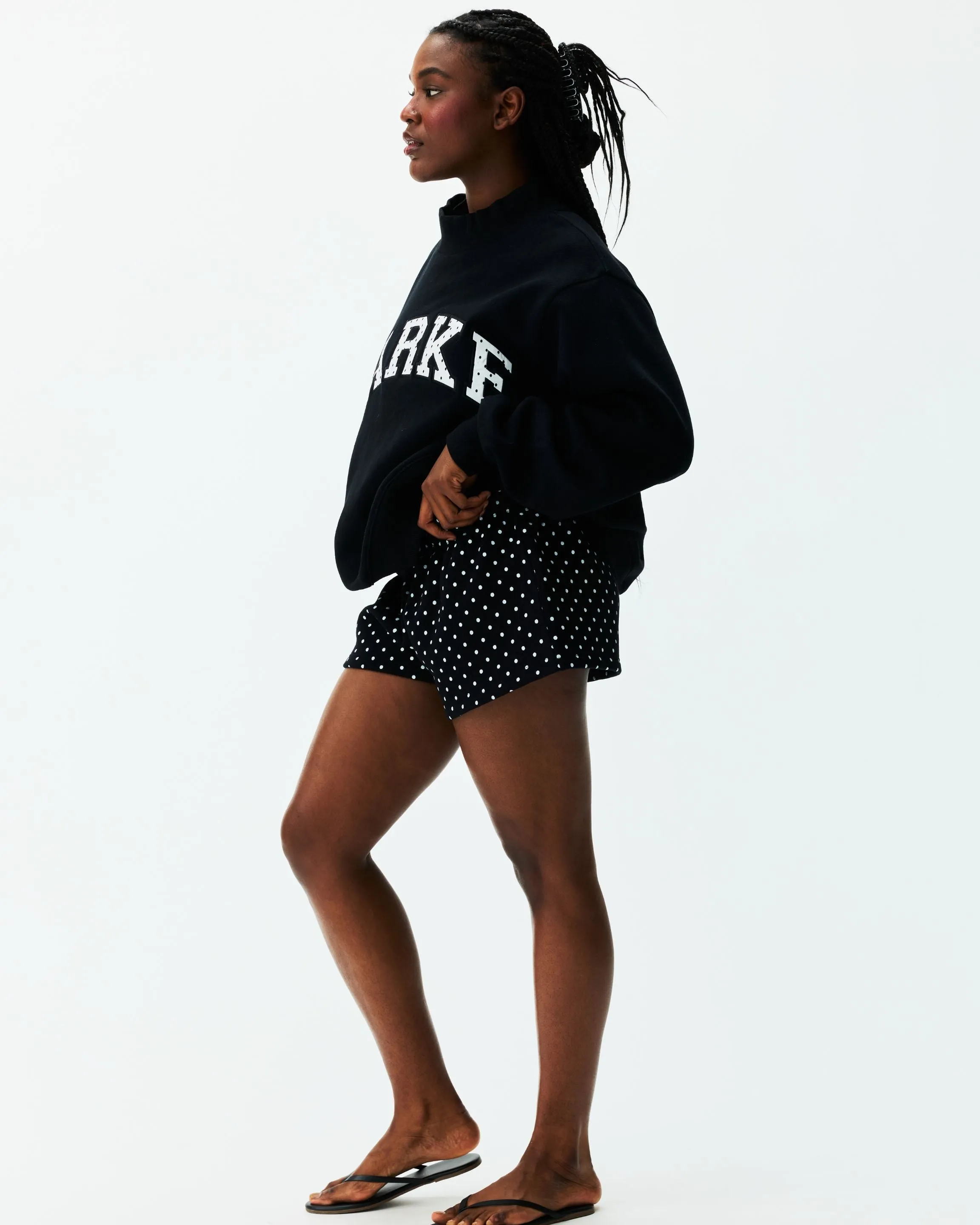 Preorder Polka Dot Letter Varsity Mockneck - Black sold by Parke Official product image thumbnail 3