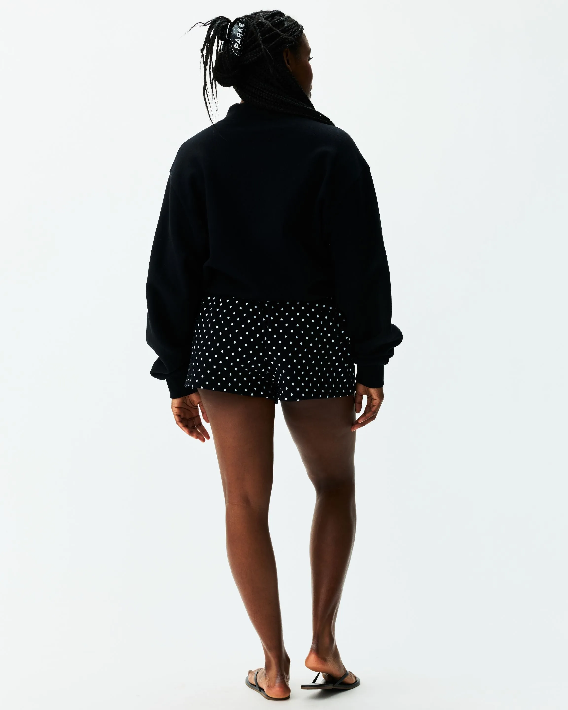 Preorder Polka Dot Letter Varsity Mockneck - Black sold by Parke Official product image thumbnail 4