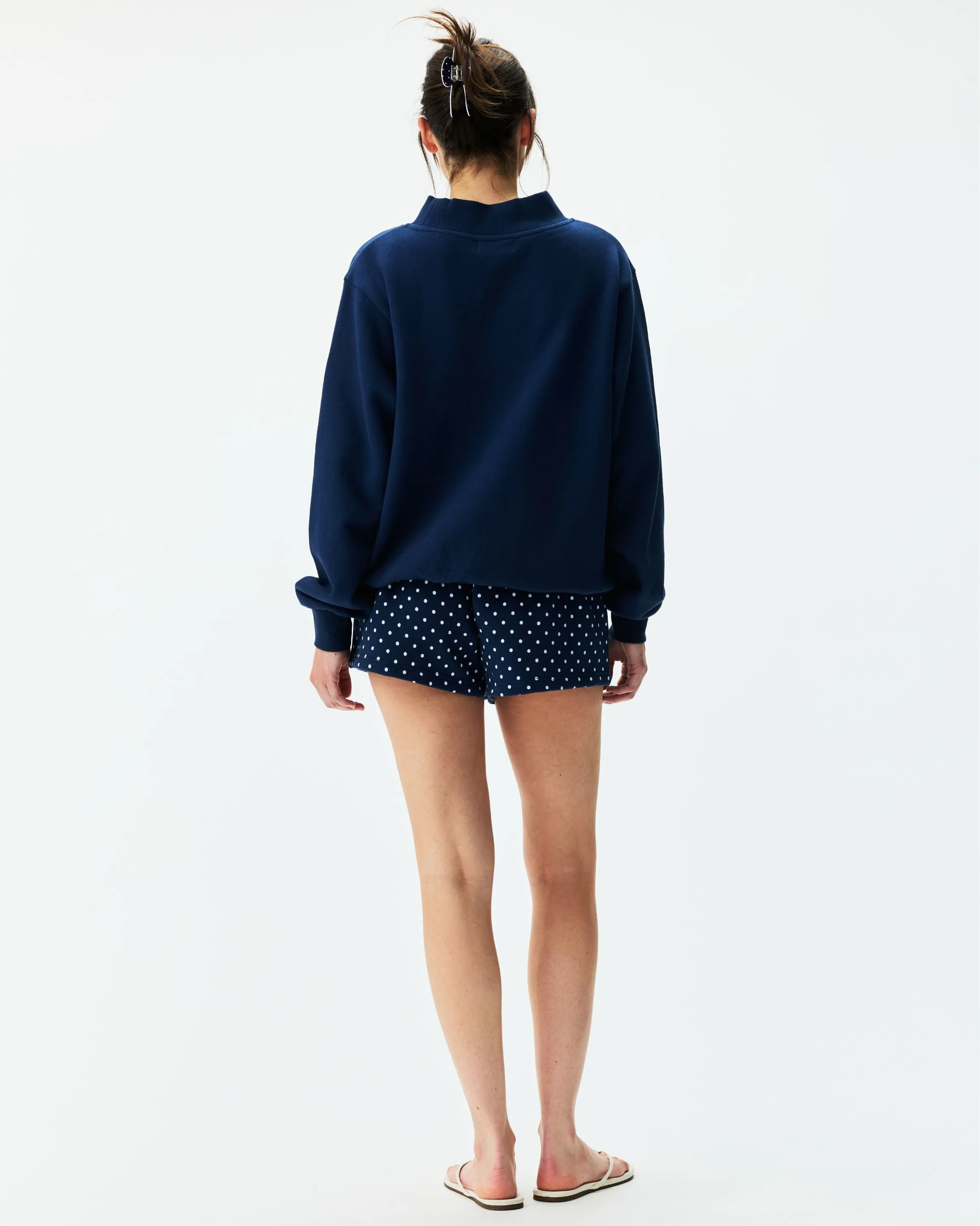 Preorder Boxer Sweatshorts - Denim Polka Dots sold by Parke Official product image thumbnail 4