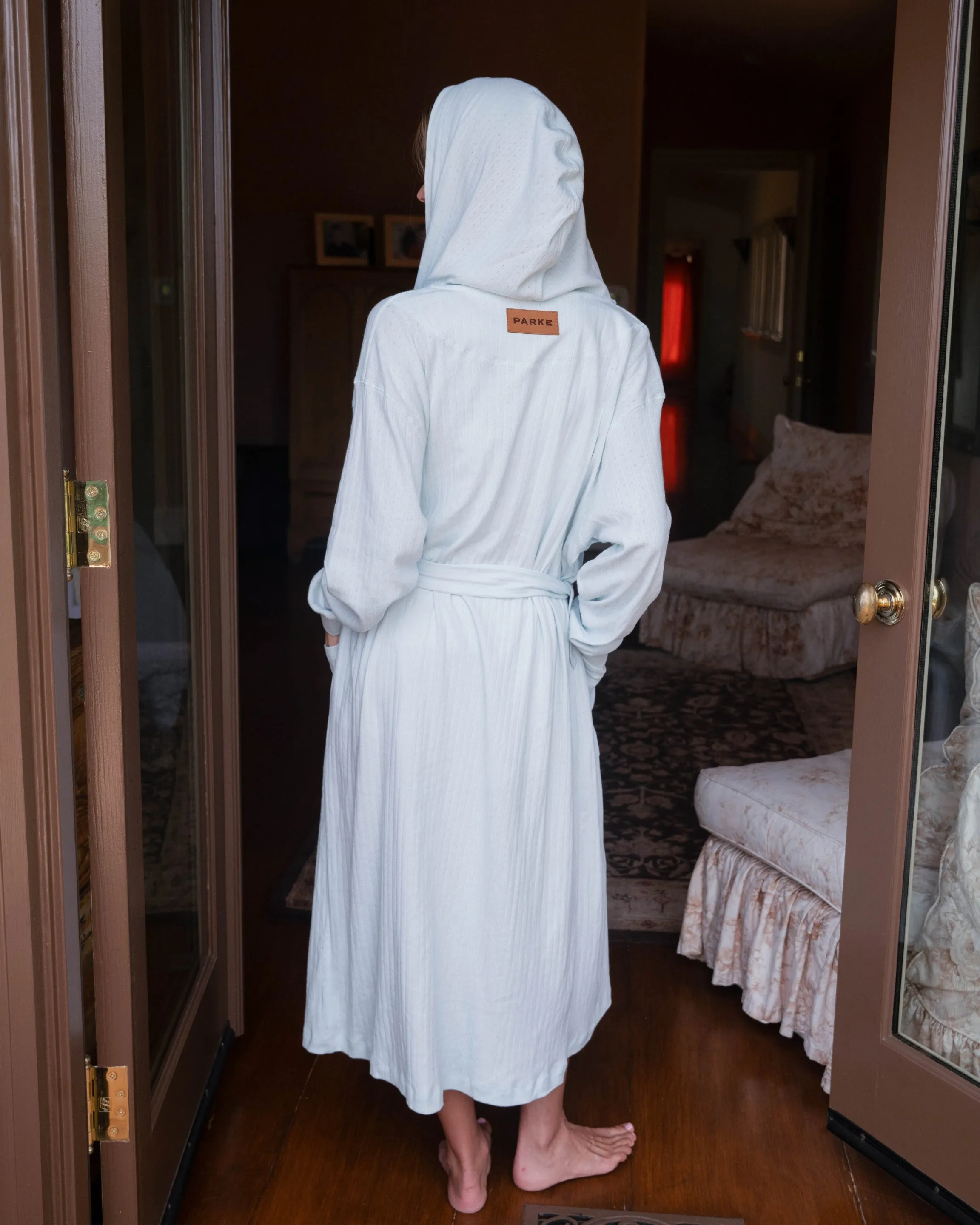 Pointelle Robe - Pale Blue sold by Parke Official product image thumbnail 4