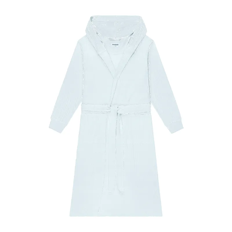 Pointelle Robe - Pale Blue made by Parke Official