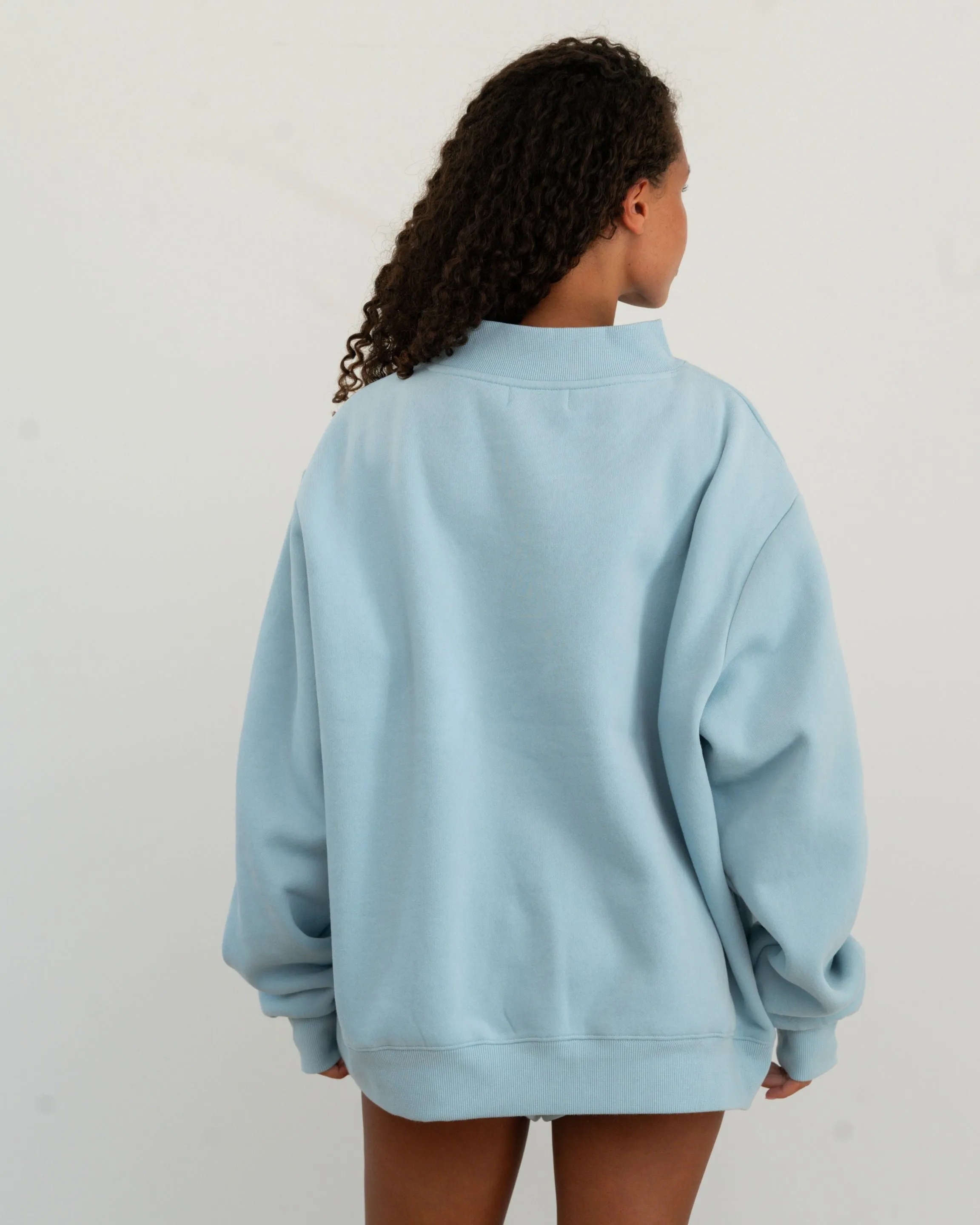 Varsity Mockneck - Powder Blue sold by Parke Official product image thumbnail 4