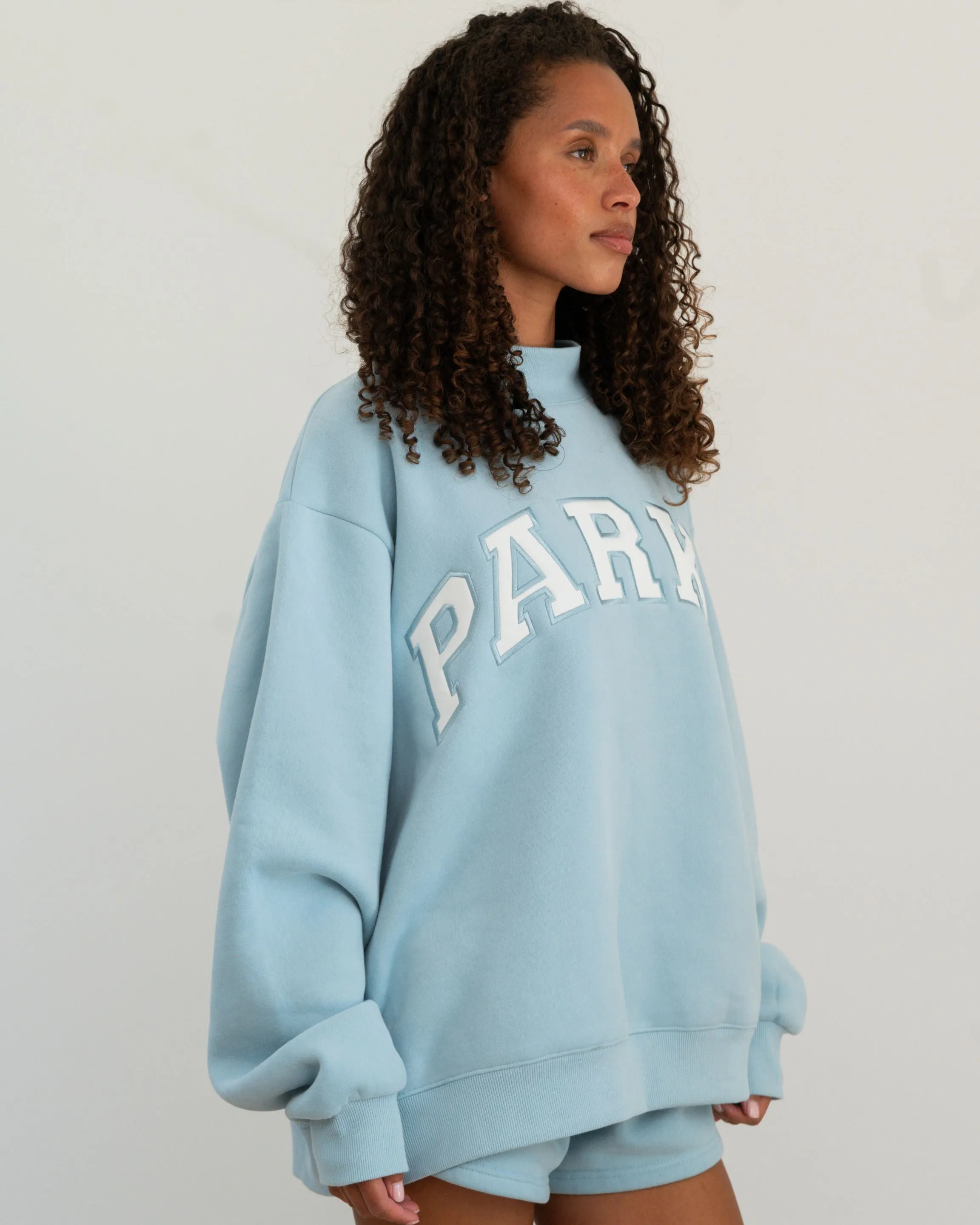 Varsity Mockneck - Powder Blue sold by Parke Official product image thumbnail 3