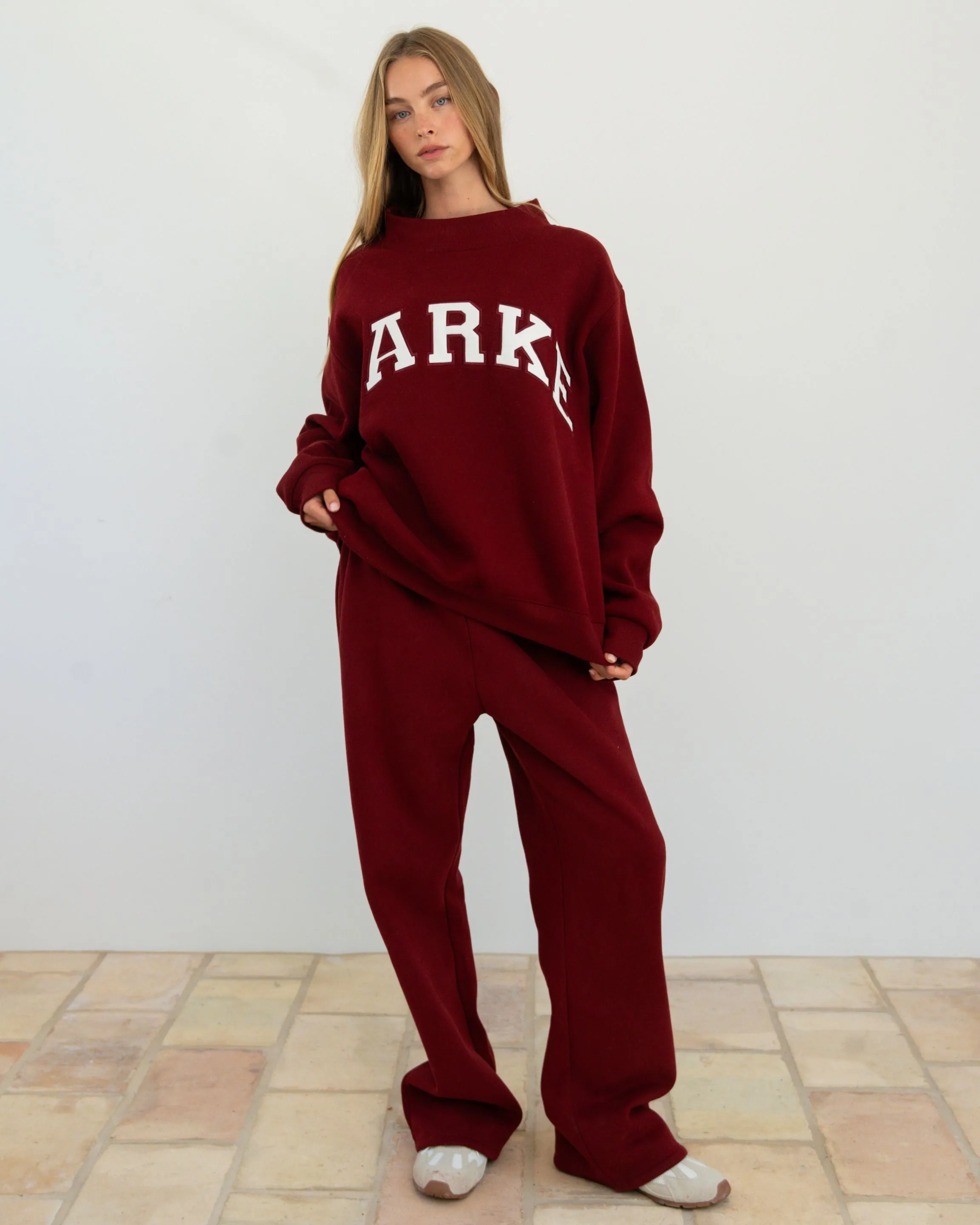 Varsity Mockneck - Maroon sold by Parke Official product image thumbnail 2