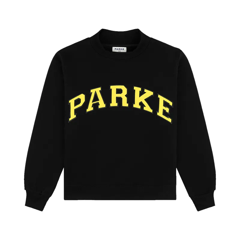 Varsity Mockneck - Black + Yellow made by Parke Official