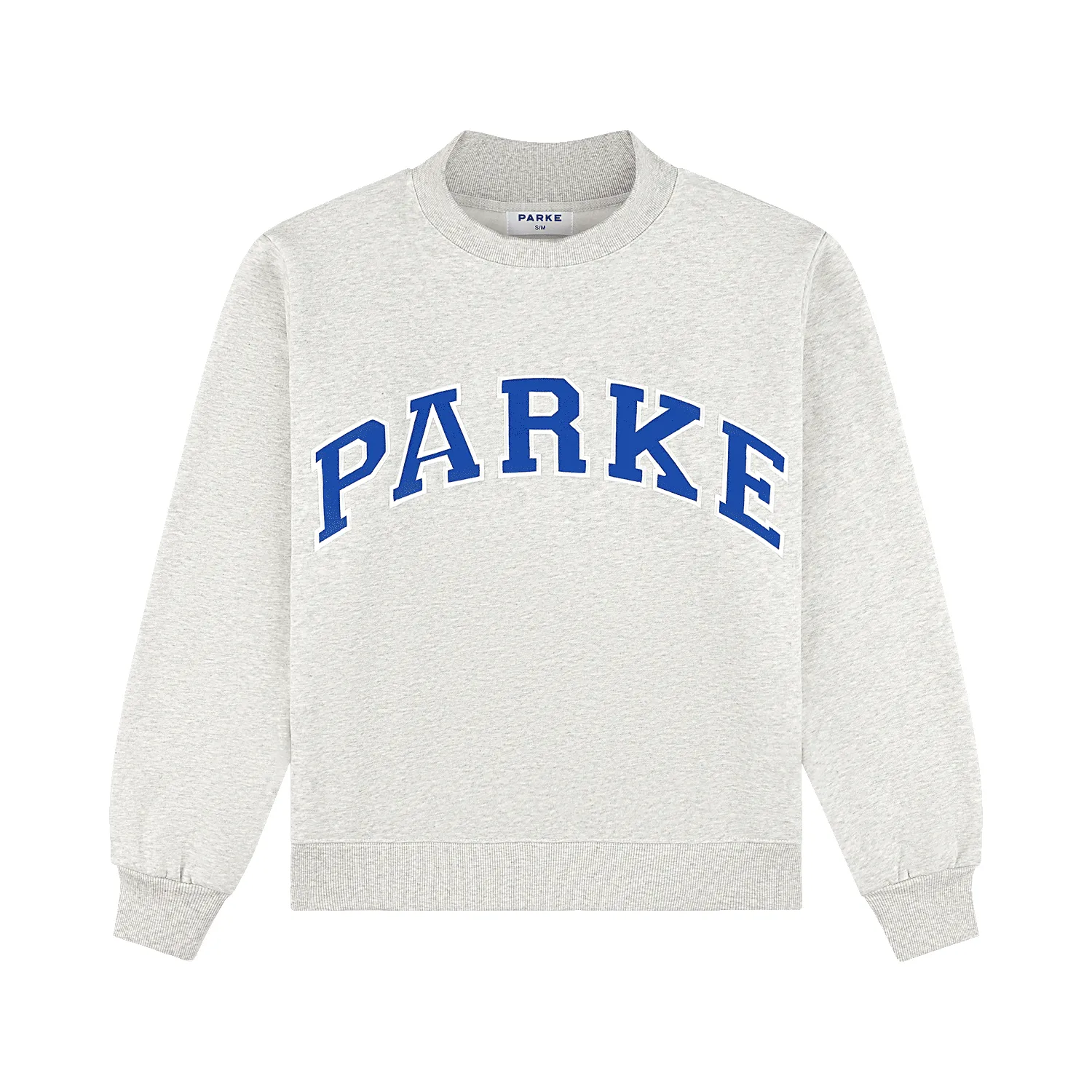Varsity Mockneck - Classic Grey + Royal Blue sold by Parke Official