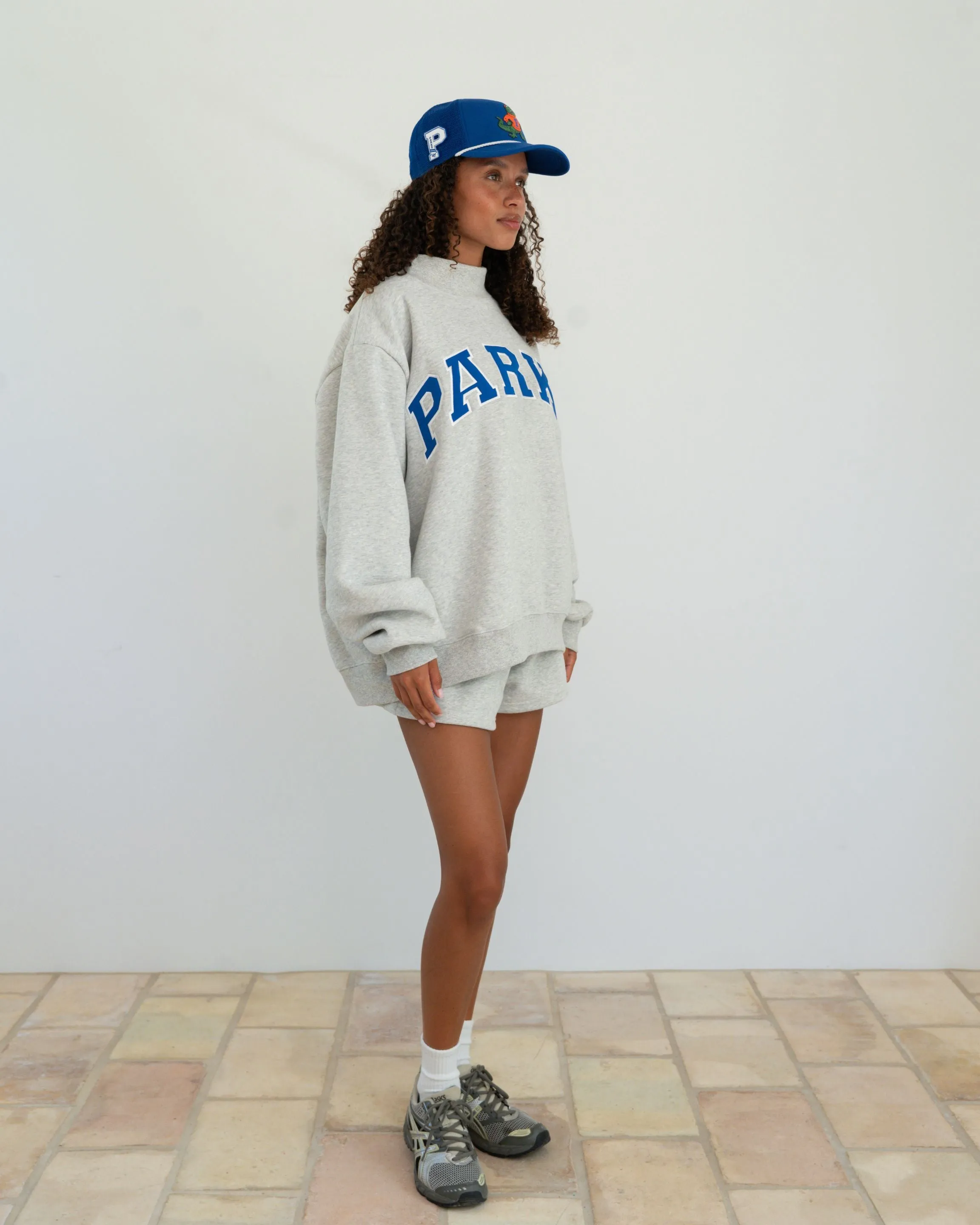 Varsity Mockneck - Classic Grey + Royal Blue sold by Parke Official product image thumbnail 3