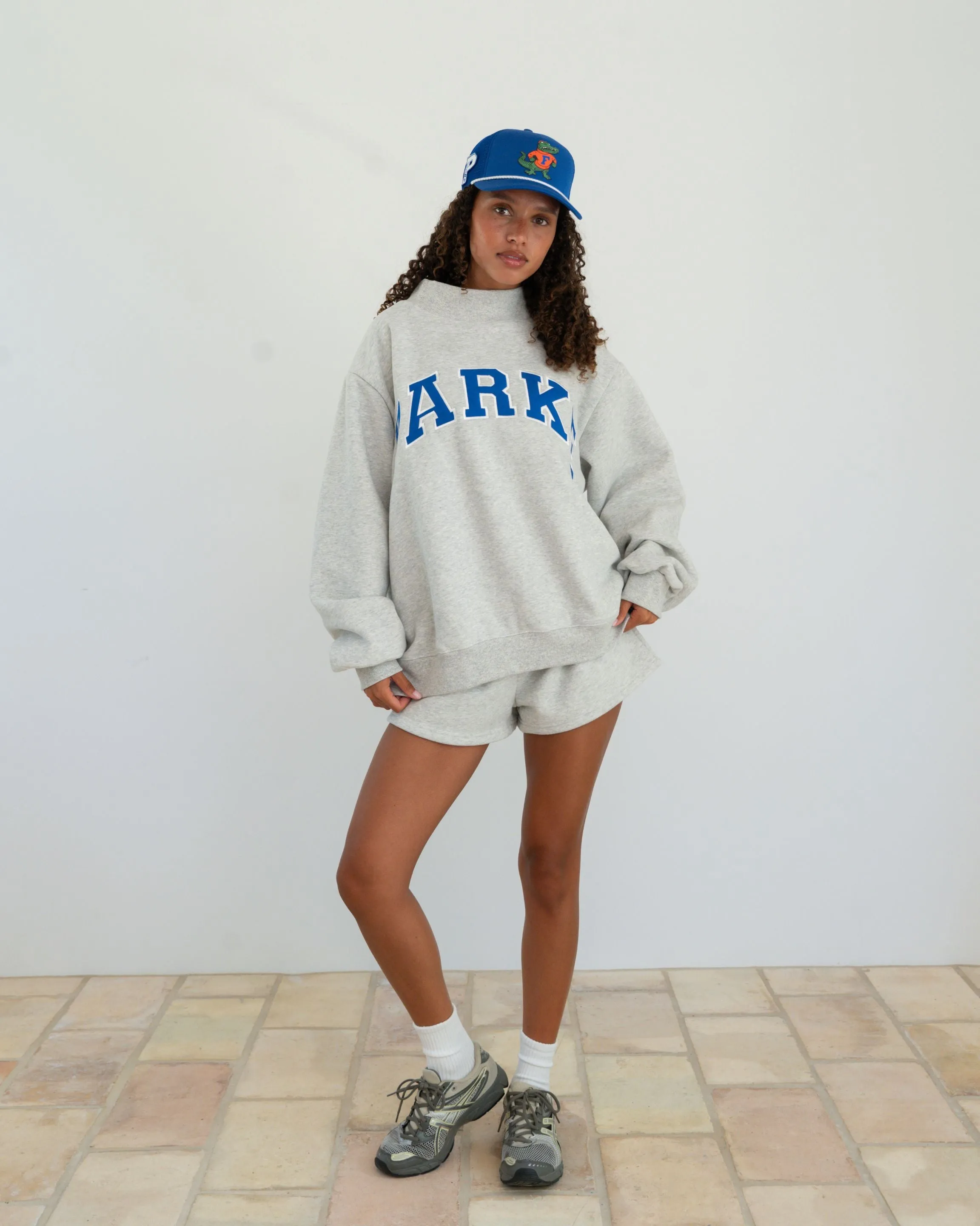 Varsity Mockneck - Classic Grey + Royal Blue sold by Parke Official product image thumbnail 2