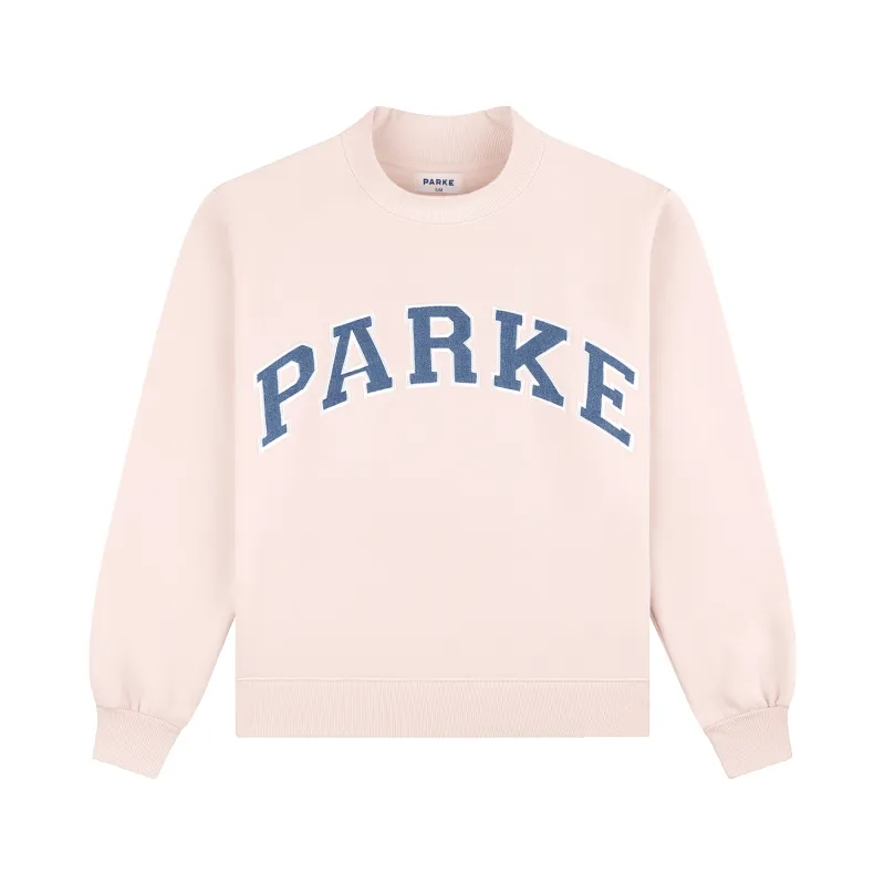 Vintage Denim Varsity Mockneck - Rose + Vintage made by Parke Official