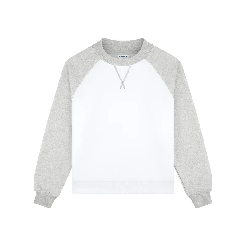 Raglan Mockneck - Classic Grey + White made by Parke Official